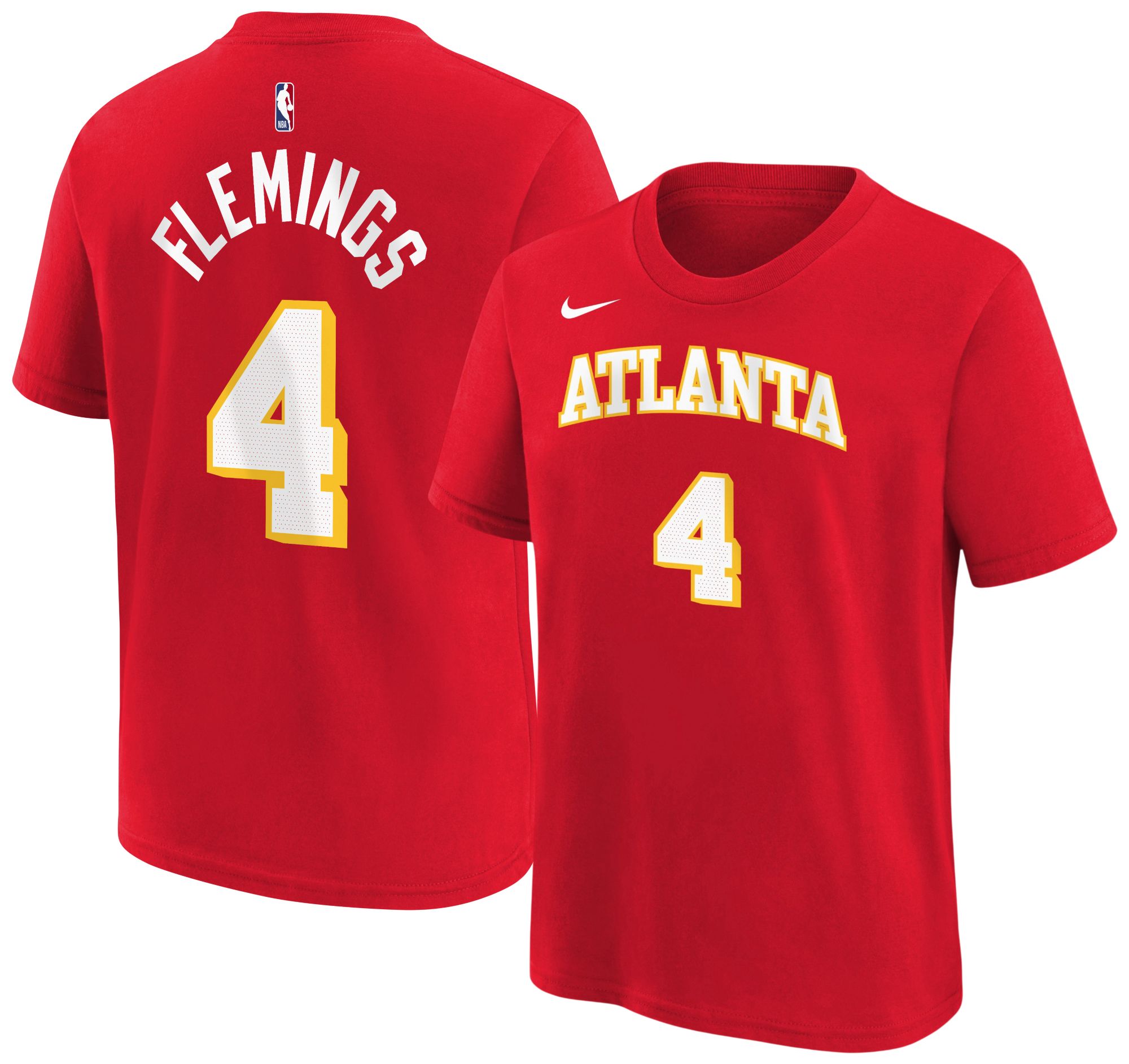 Nike Boys' Atlanta Hawks Red Kingston Flemings #4 Icon Edition T