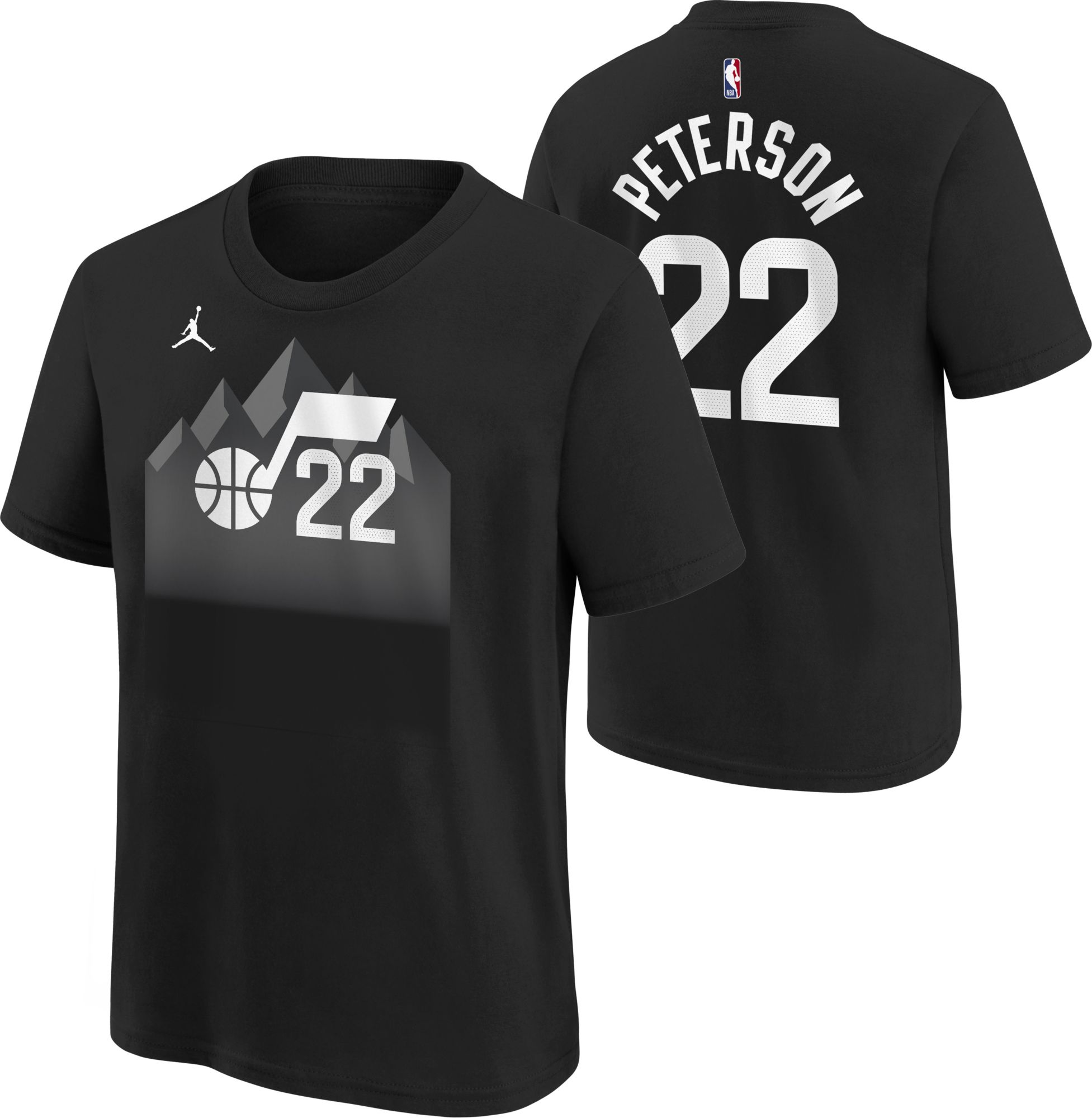 Nike Boys' Utah Jazz Black Darryn Peterson #22 Statement Edition T