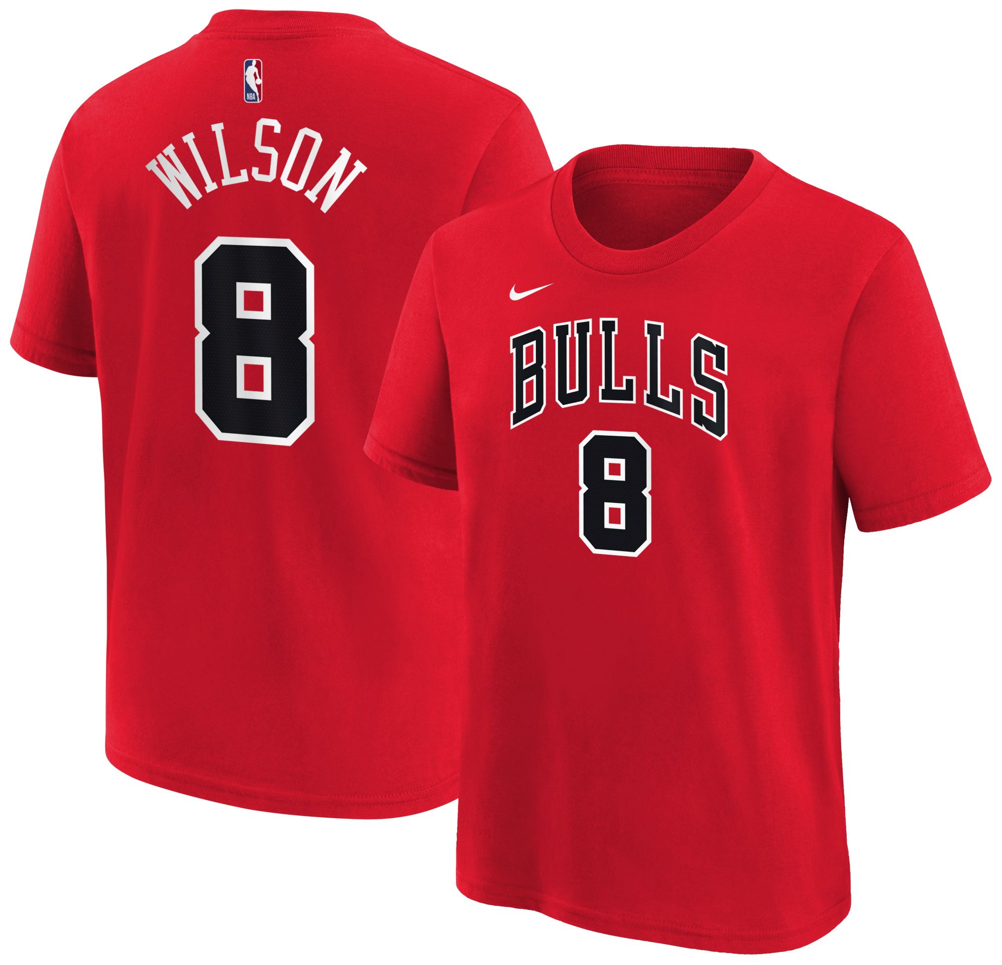 Nike Boys' Chicago Bulls Red Caleb Wilson #8 Icon Edition T-Shirt