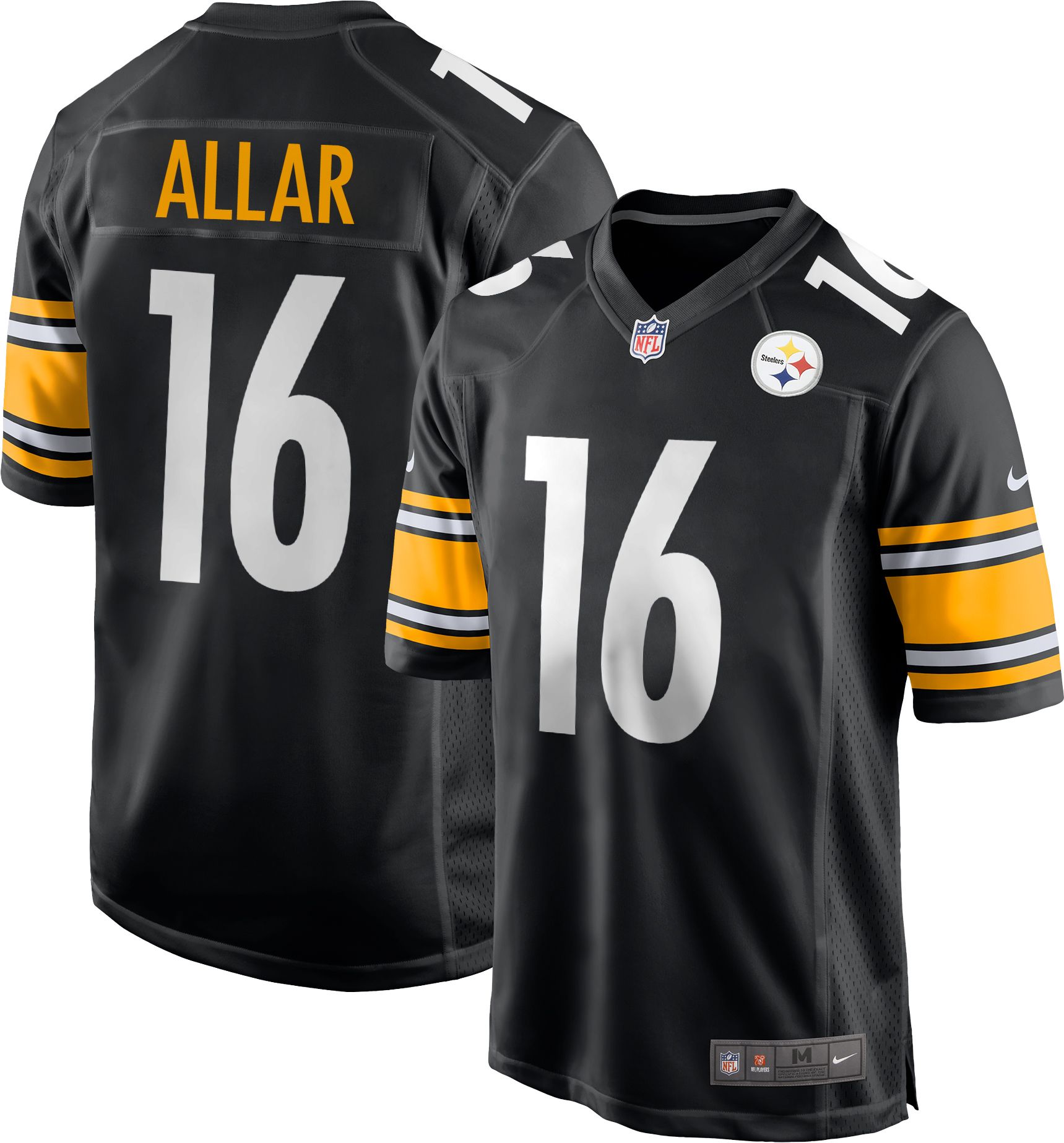 Nike Men's Pittsburgh Steelers Drew Allar #16 Home Black Game