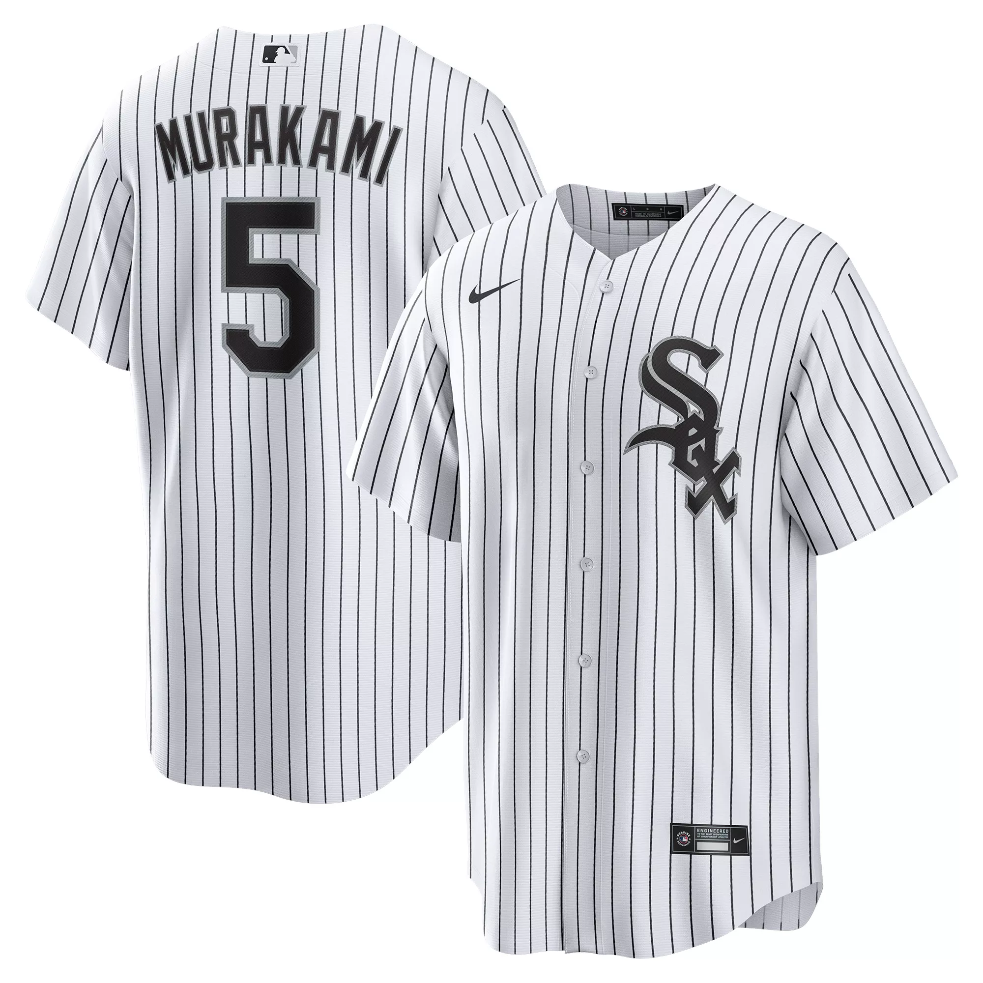 Nike Men's Chicago White Sox White Munetaka Murakami #5 Home Replica Jersey