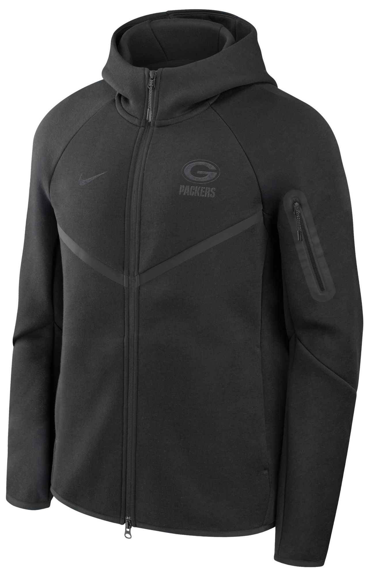 PF。 Nike Men's Green Bay Packers Tech Fleece Full-Zip Hoodie | Dick's
