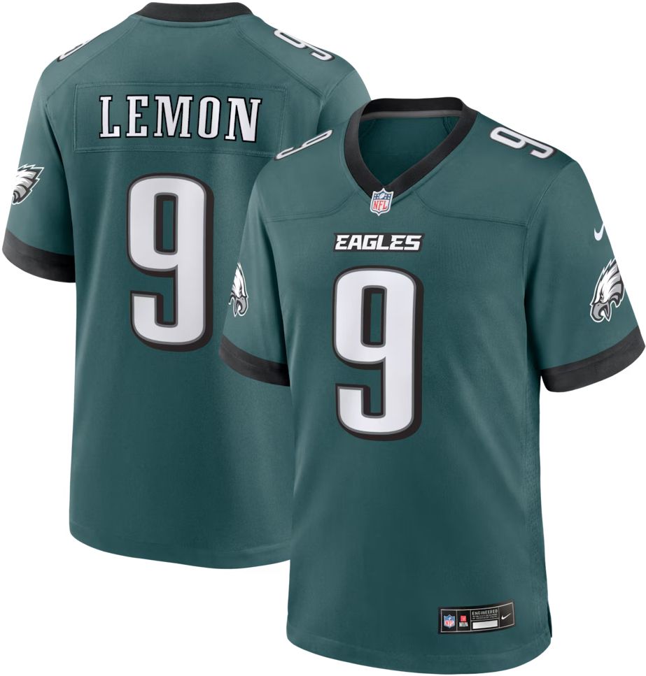 Nike Men's Philadelphia Eagles Makai Lemon #9 Sport Teal Home Game
