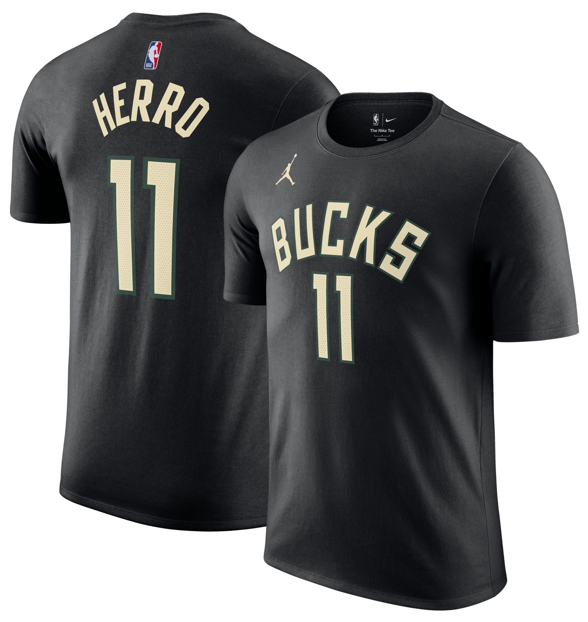 Nike Men's Milwaukee Bucks Black Tyler Herro #11 Statement Edition