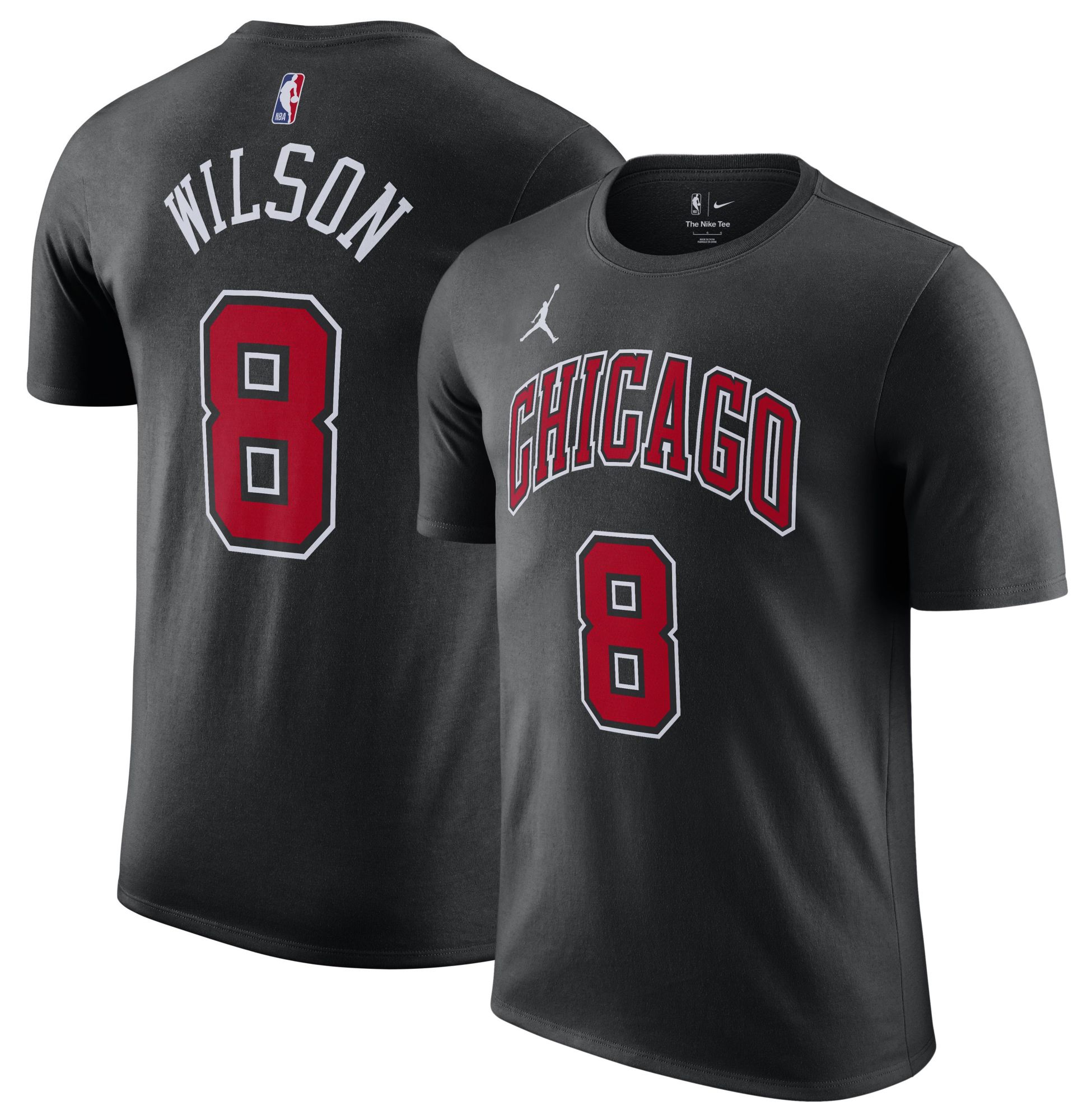Nike Men's Chicago Bulls Black Caleb Wilson #8 Statement Edition T