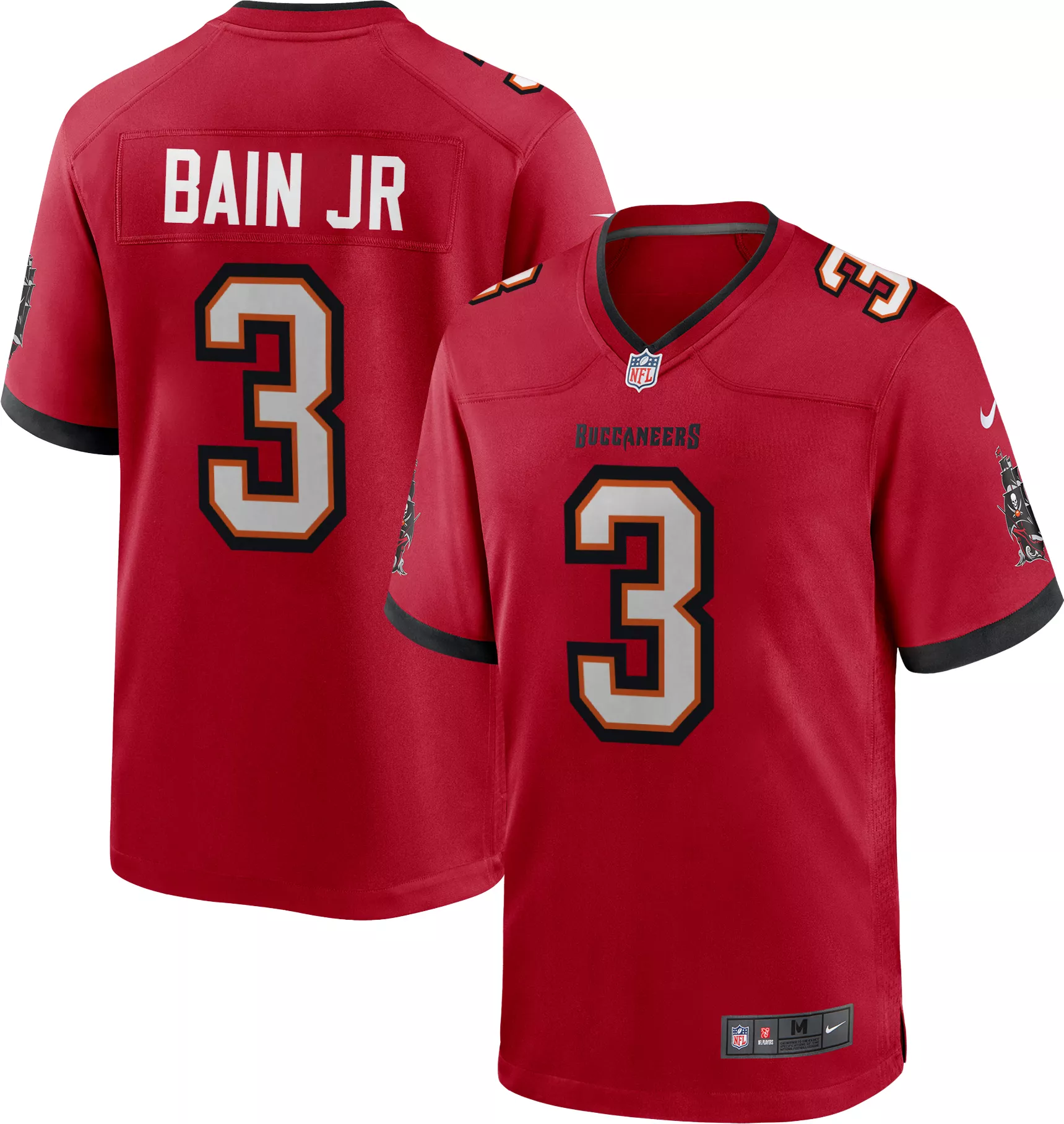 Nike Men's Tampa Bay Buccaneers Rueben Bain Jr. #3 Red Home Game Jersey