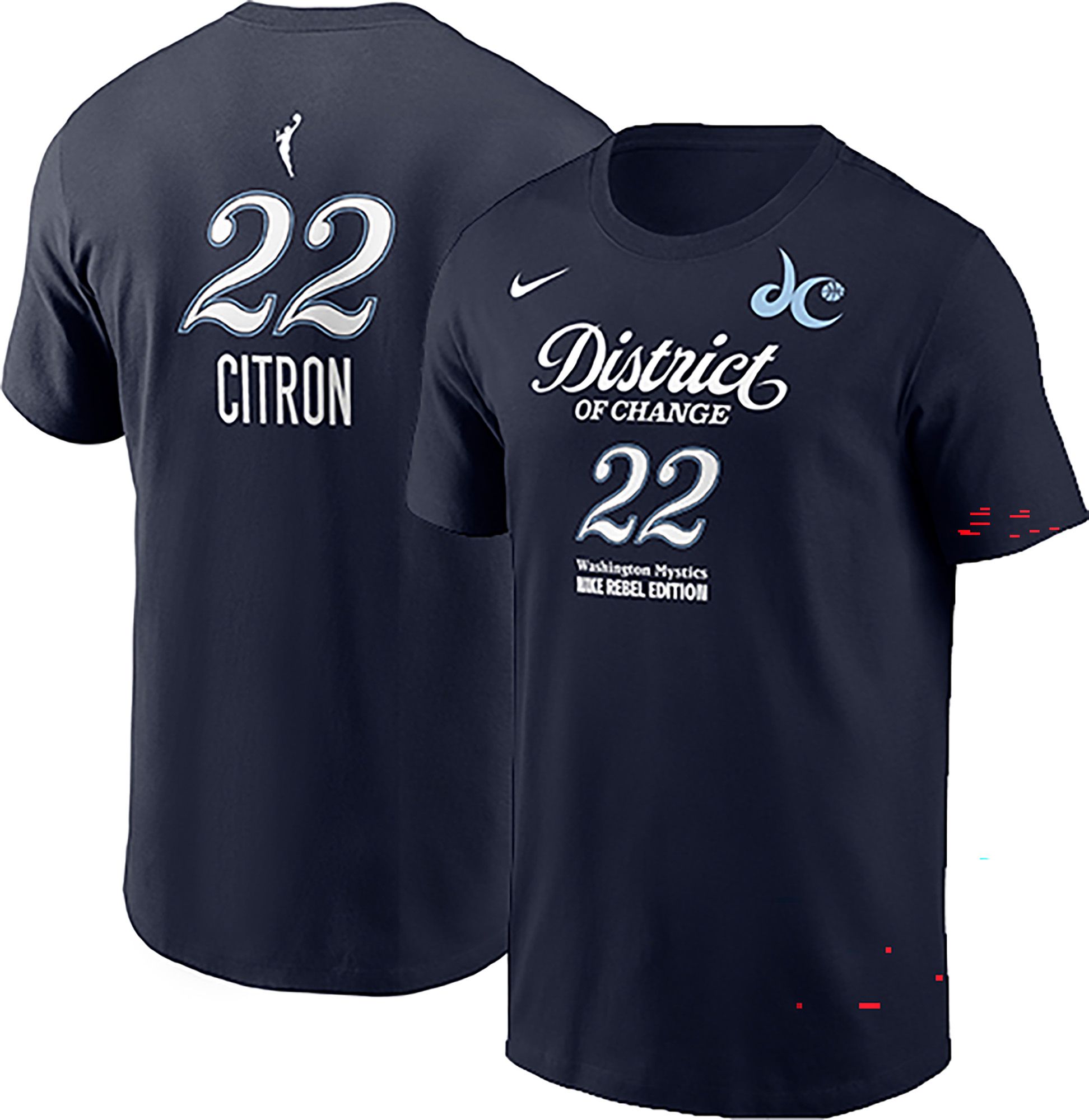 Nike Men's Washington Mystics Sonia Citron #22 Navy Rebel T-Shirt