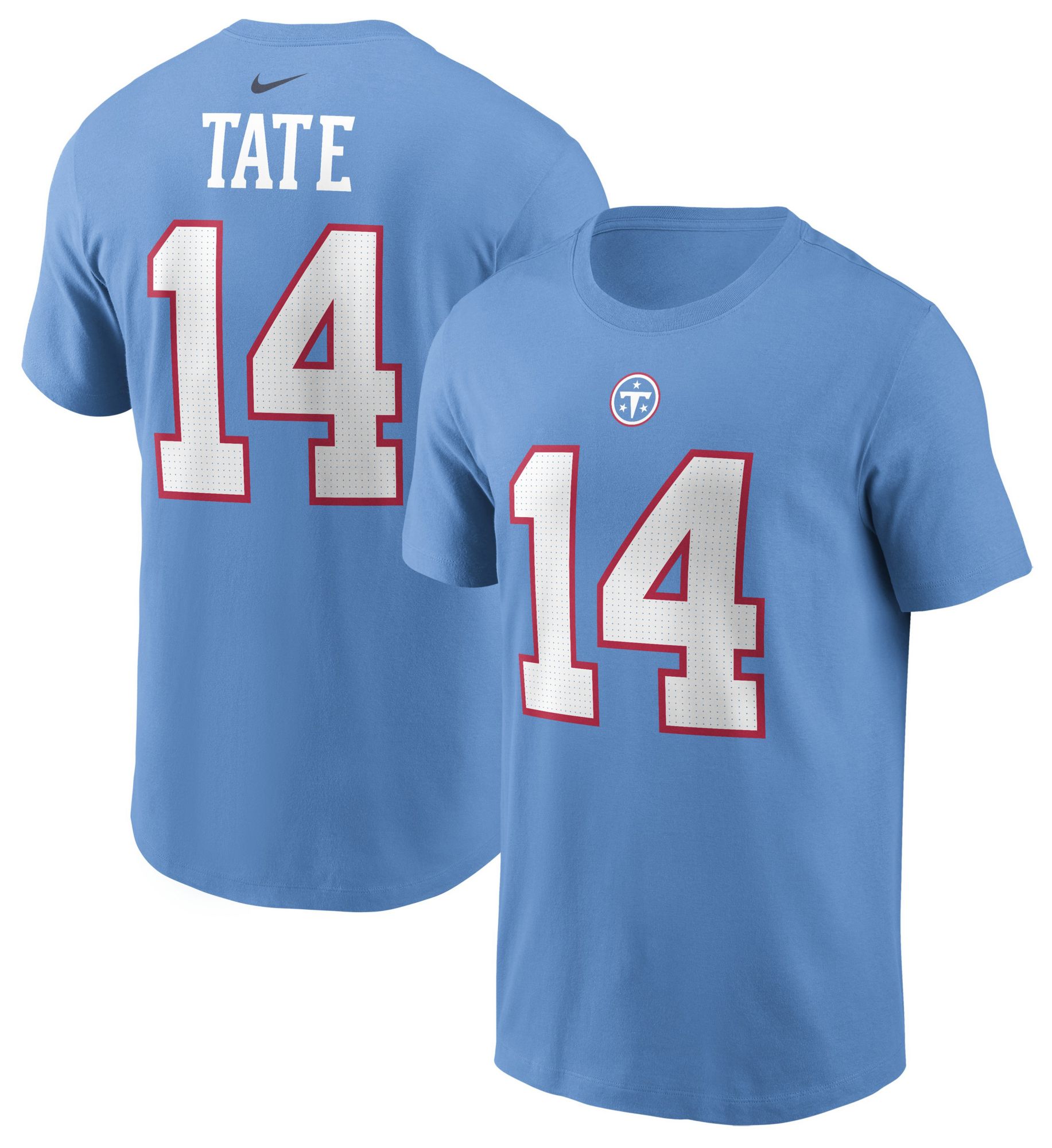 Nike Men's Tennessee Titans Blue Carnell Tate #14 T-Shirt | Dick's