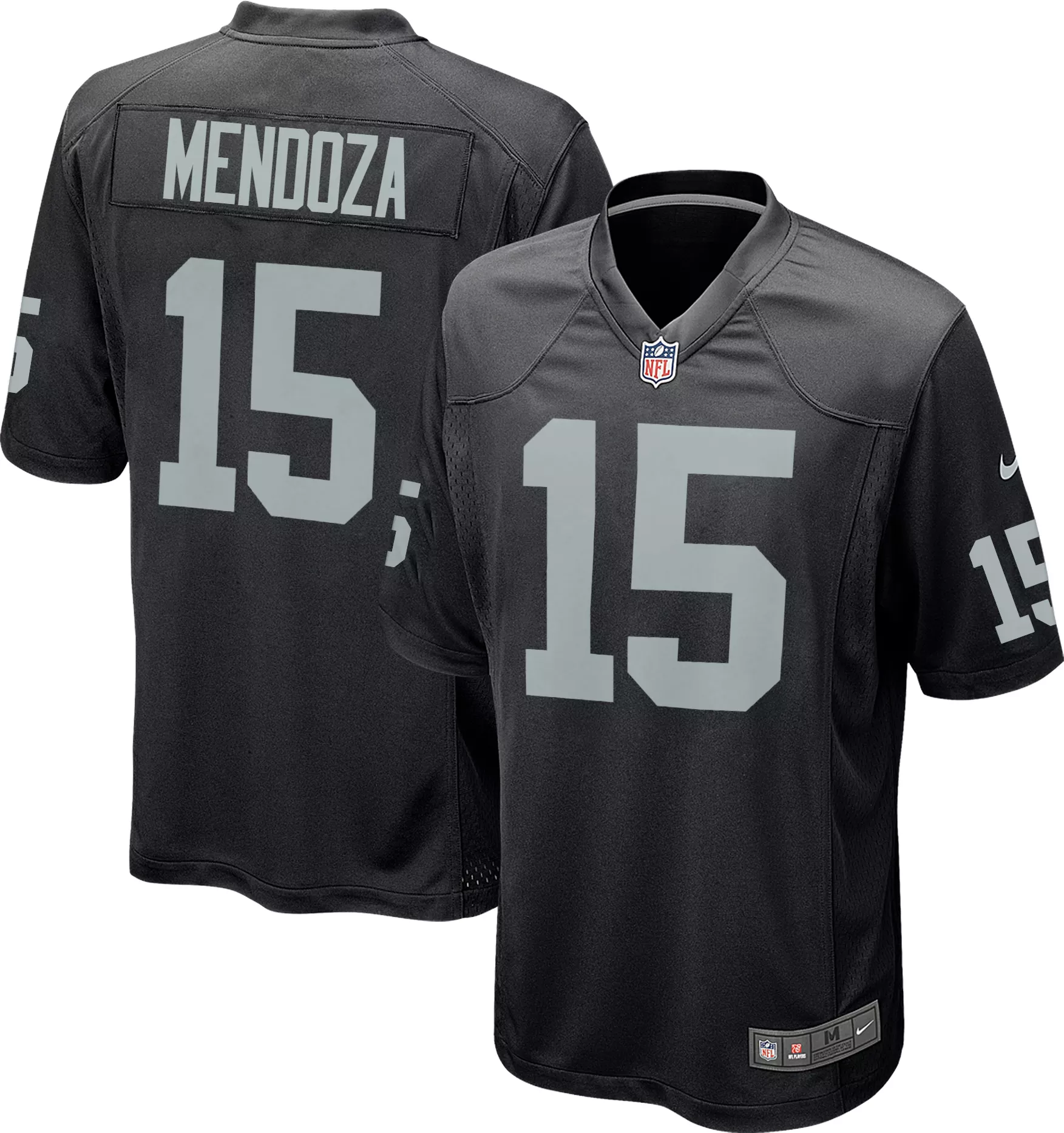 Nike Men's Las Vegas Raiders Fernando Mendoza #15 Black Home Game Jersey