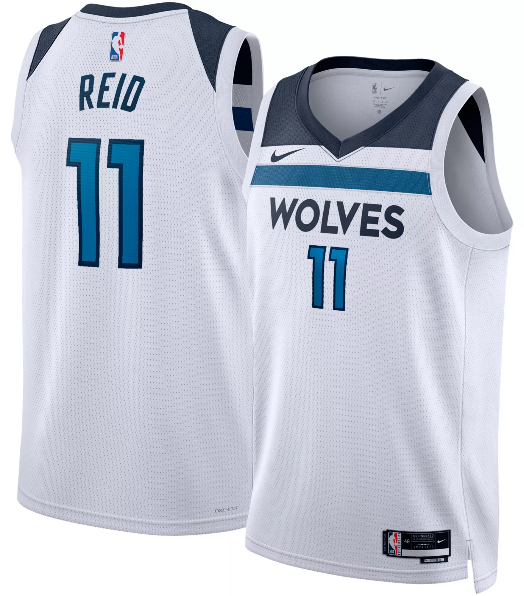 Nike Adult Minnesota Timberwolves Naz Reid #11 Swingman Association Jersey