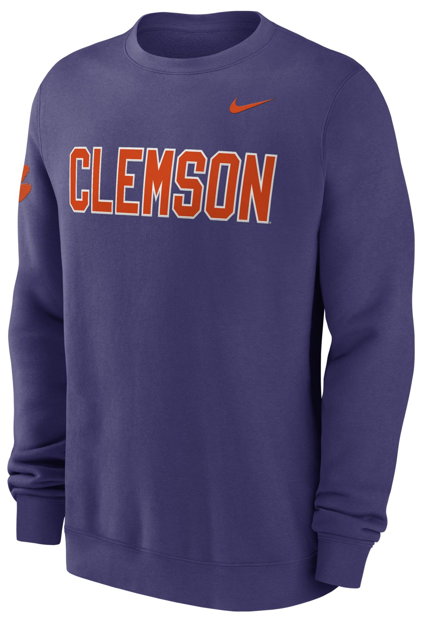 Nike Men's Clemson Tigers New Orchid Club Crewneck Sweatshirt