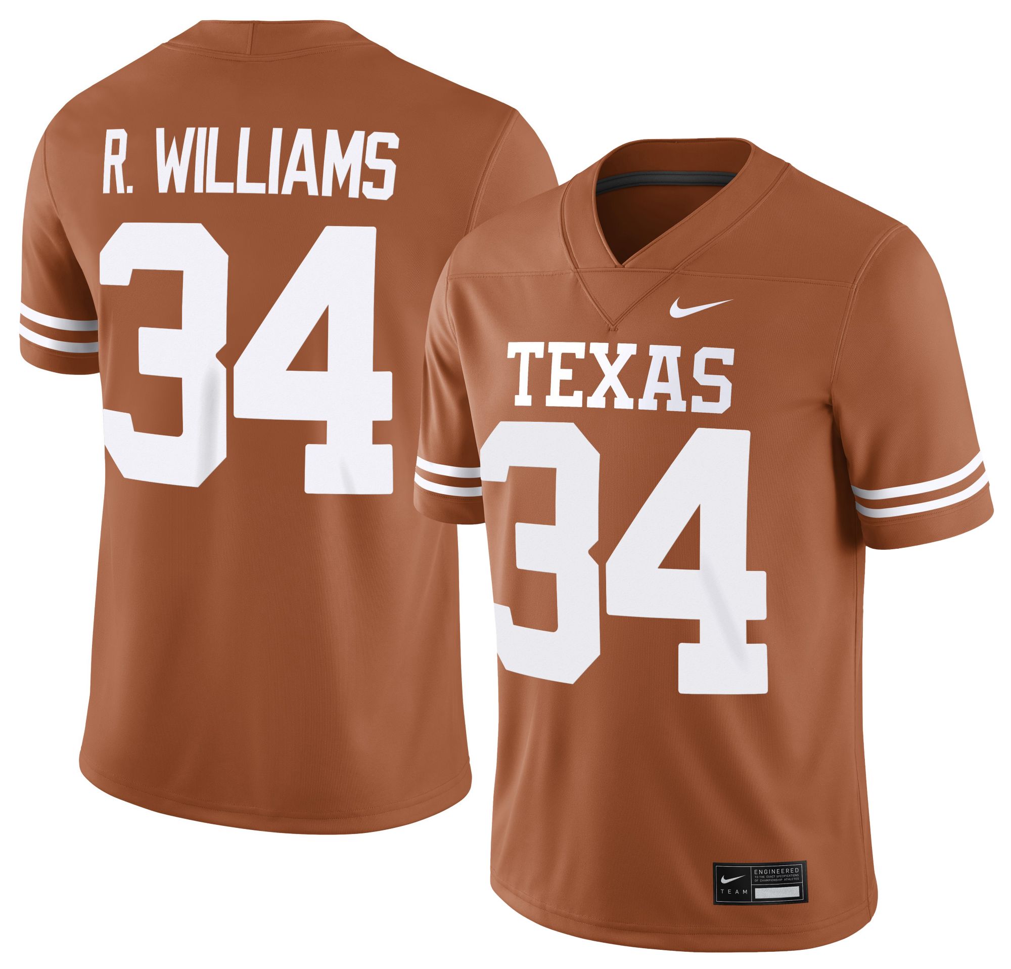 Nike Men's Texas Longhorns Ricky Williams #34 Desert Orange Jersey