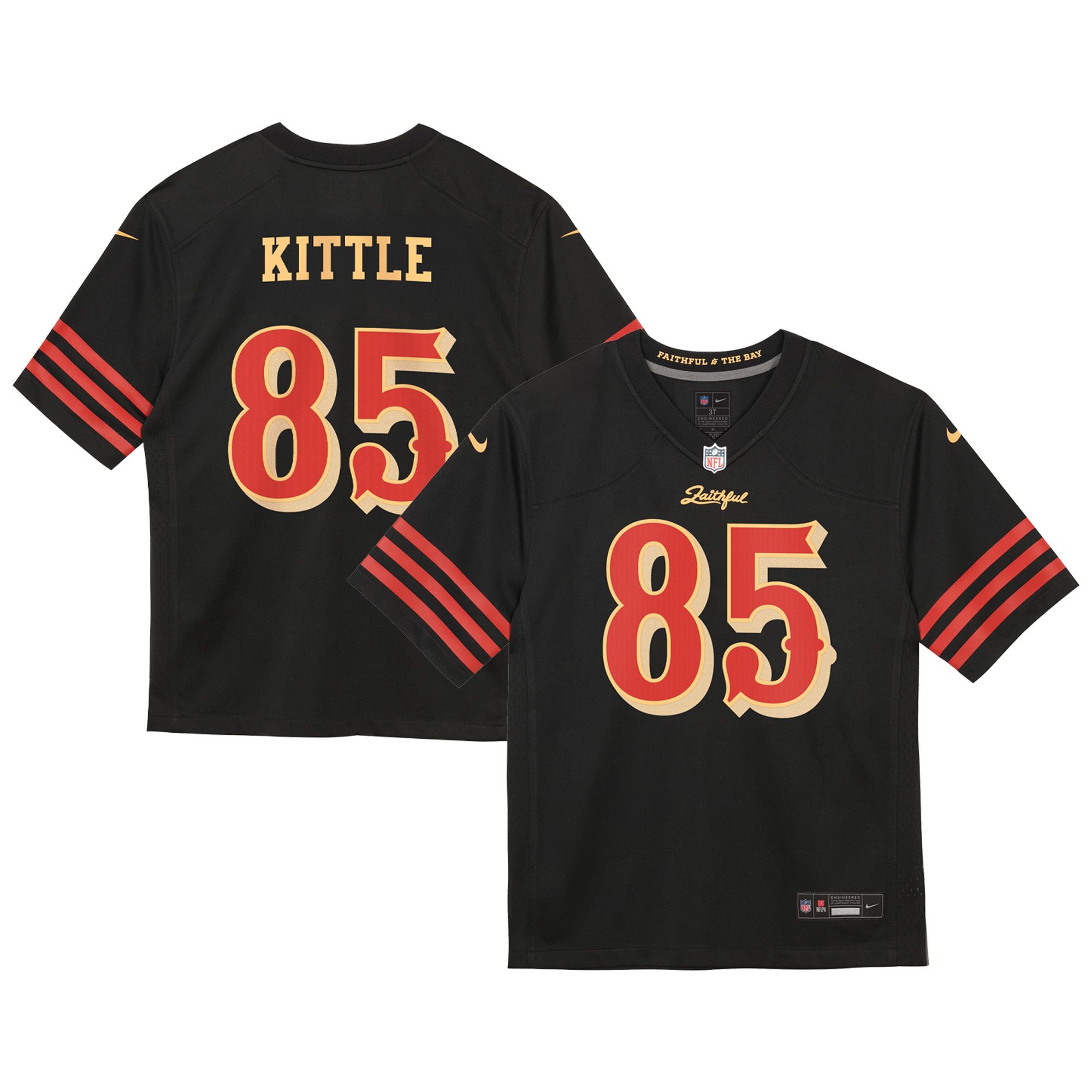 Nike Men's San Francisco 49ers Black George Kittle #85 Limited