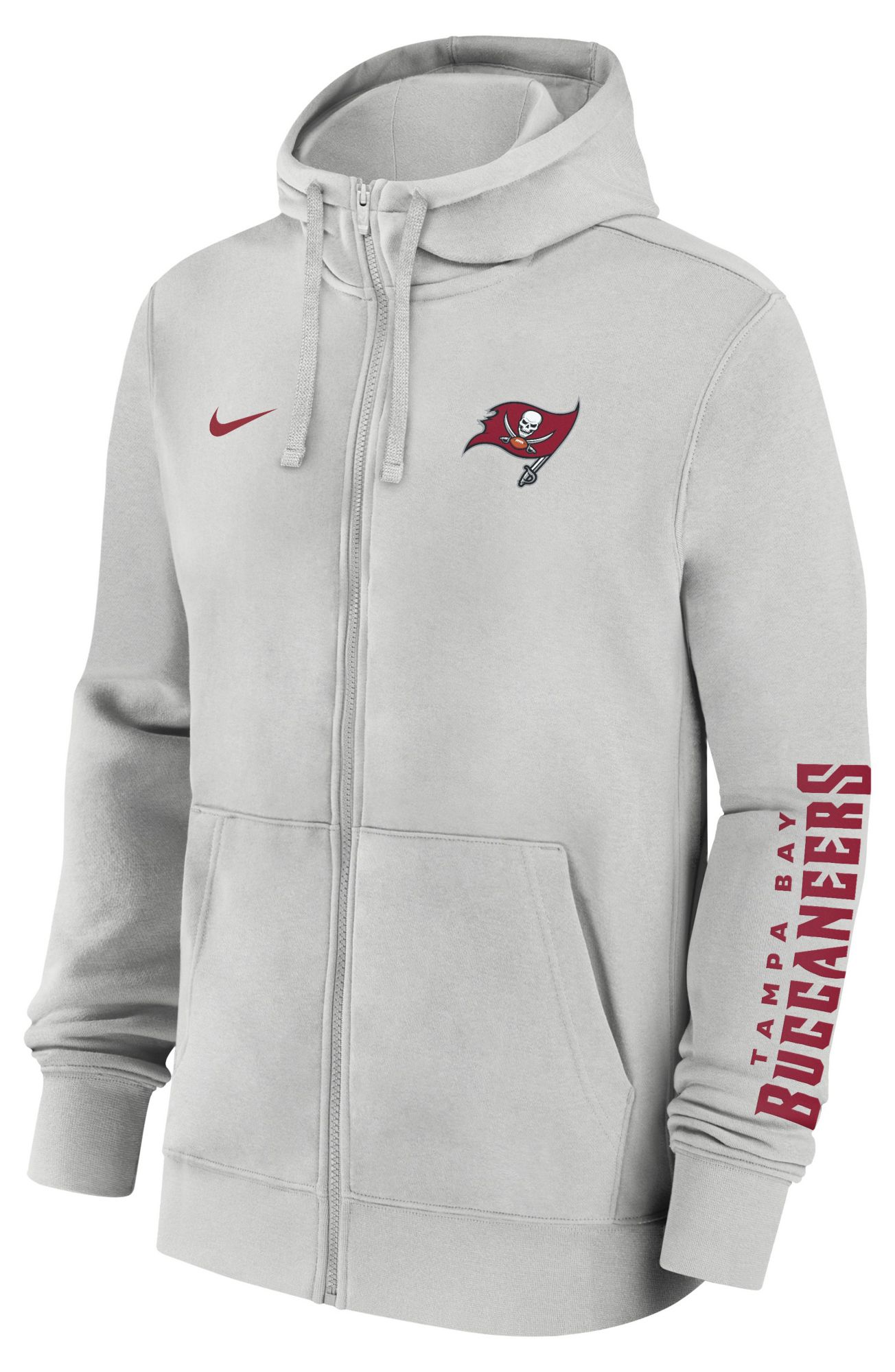 Nike Men's Tampa Bay Buccaneers Photon Dust Club Fleece Full Zip