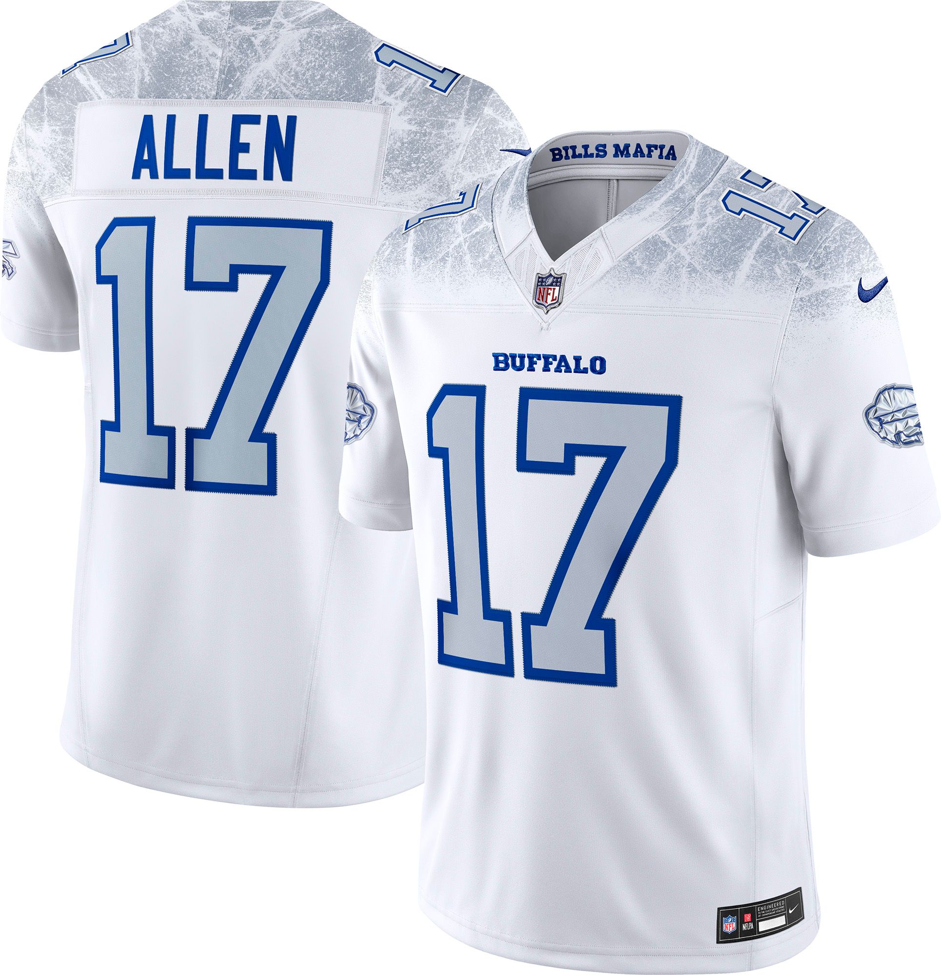 Nike NFL ユニフォーム XL ホワイト 17 Nike Men's Buffalo Bills White Josh Allen #17 Limited Jersey