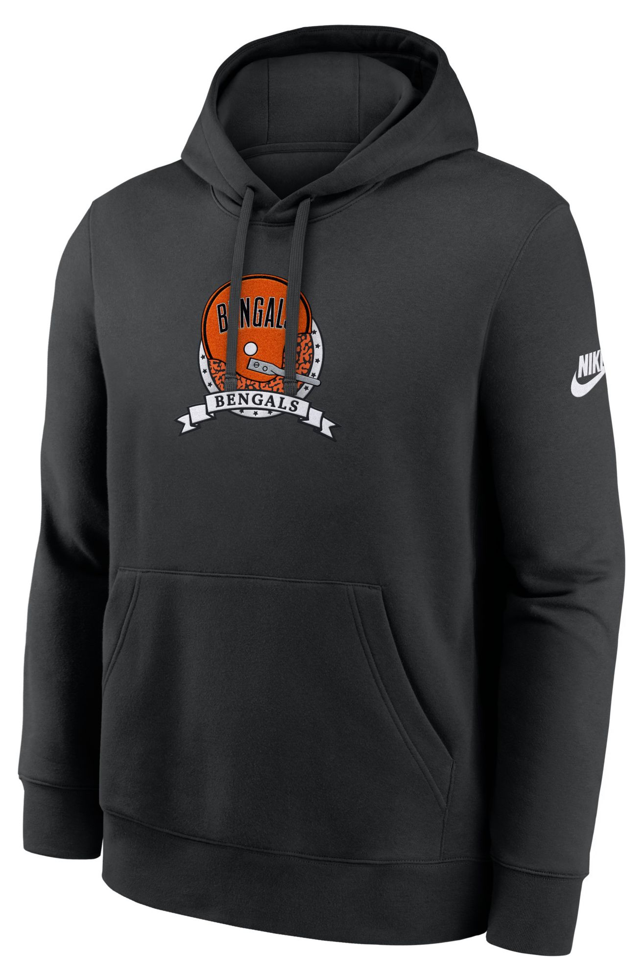 Nike Men's Cincinnati Bengals Black Club Fleece Rewind Hoodie