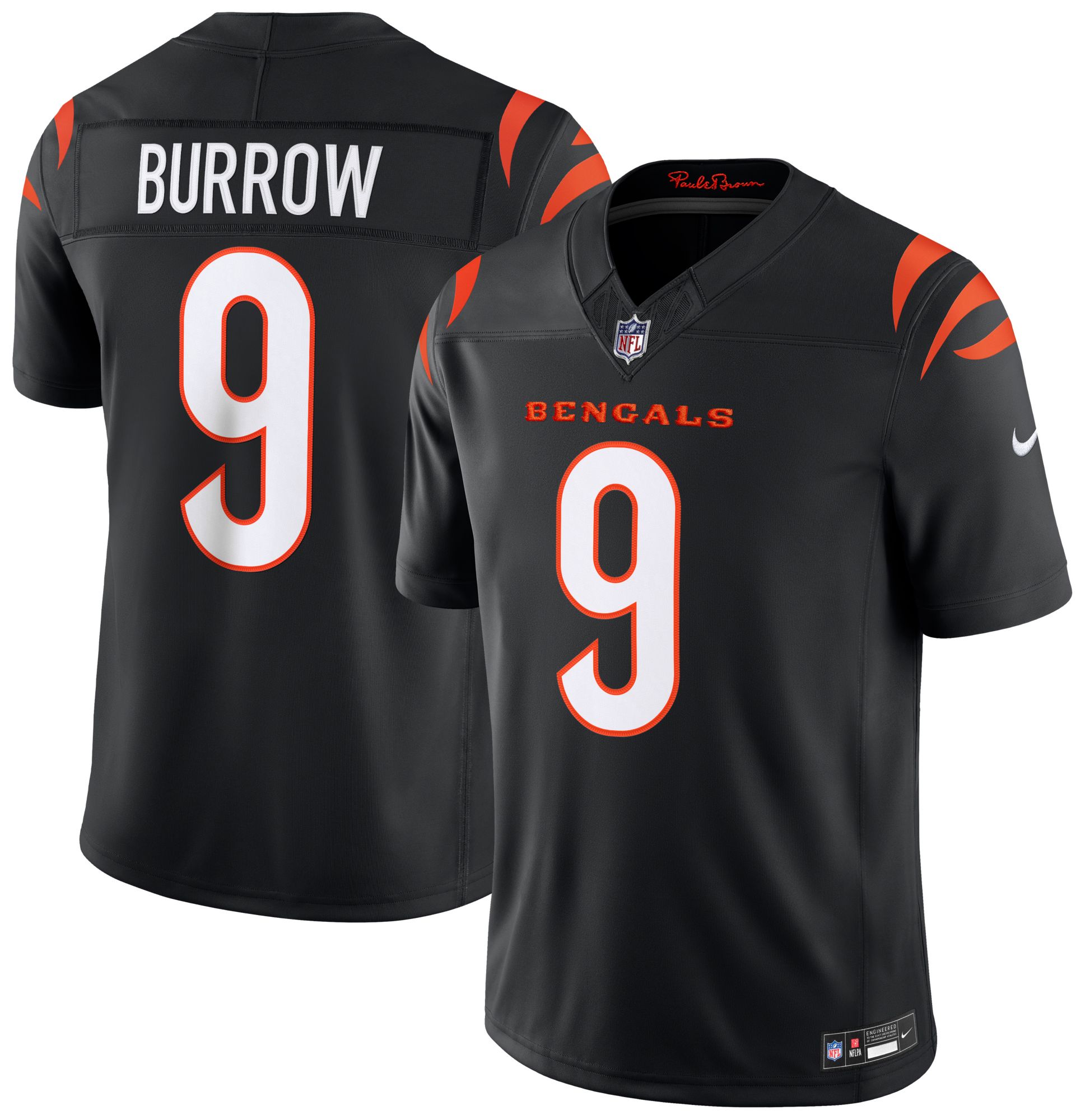 NFL Cincinnati BENGALS BURROW 9／タンブラー付き Nike Men's Cincinnati Bengals Black Joe Burrow #9 Limited Jersey