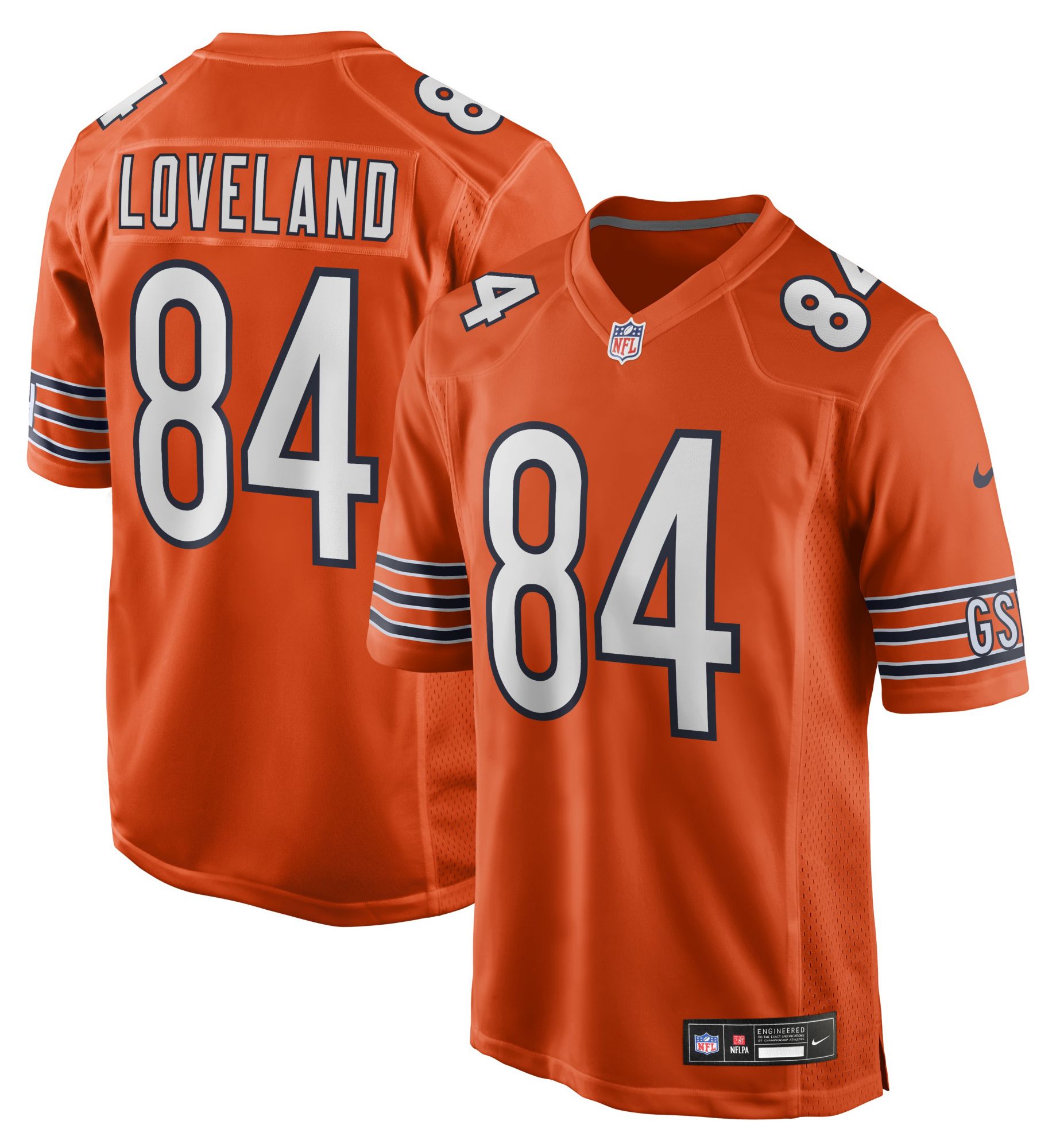 Nike Men's Chicago Bears Colston Loveland #84 Orange Alternate