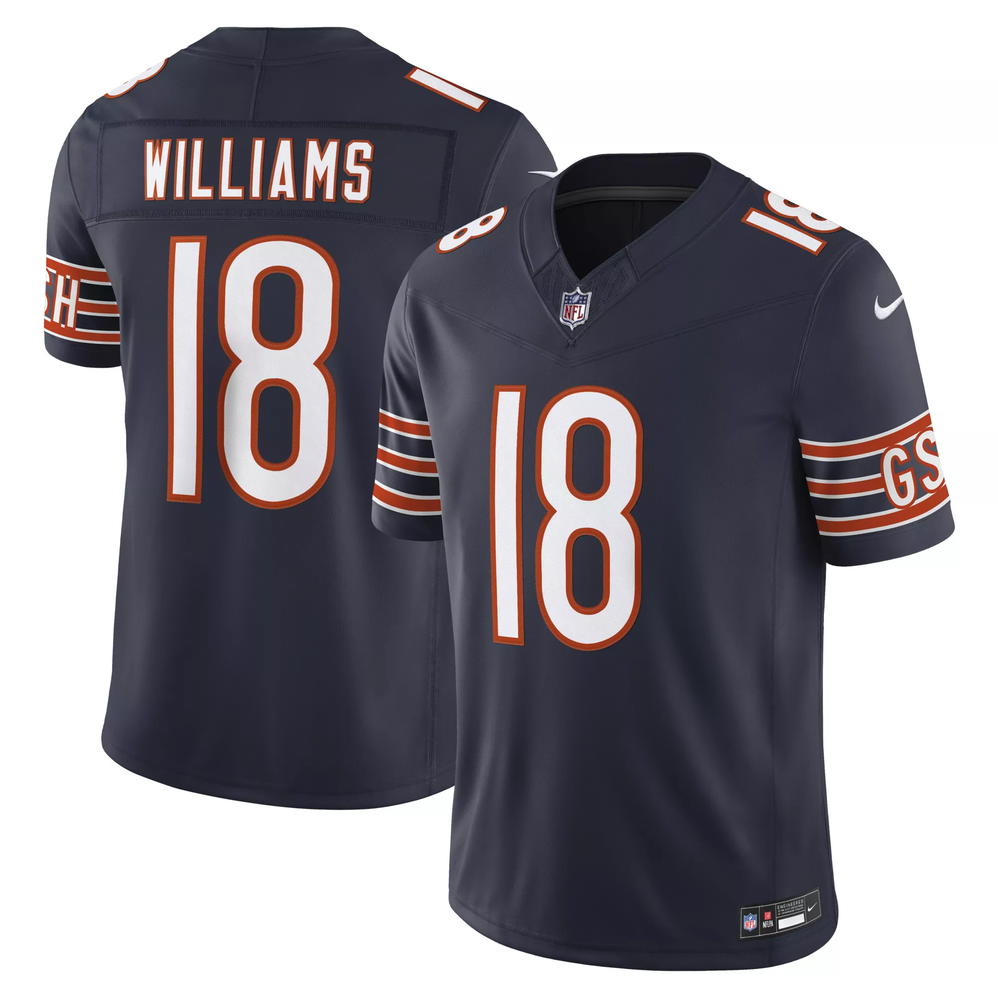 Nike Men's Chicago Bears Marine Caleb Williams #18 Limited Jersey