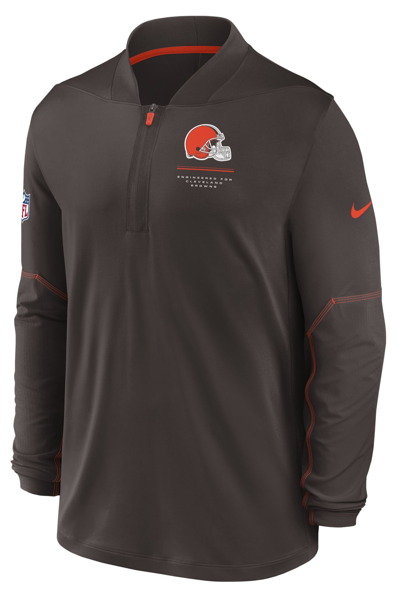 Nike Men's Cleveland Browns Brown Midweight 1/2 Zip | Dick's