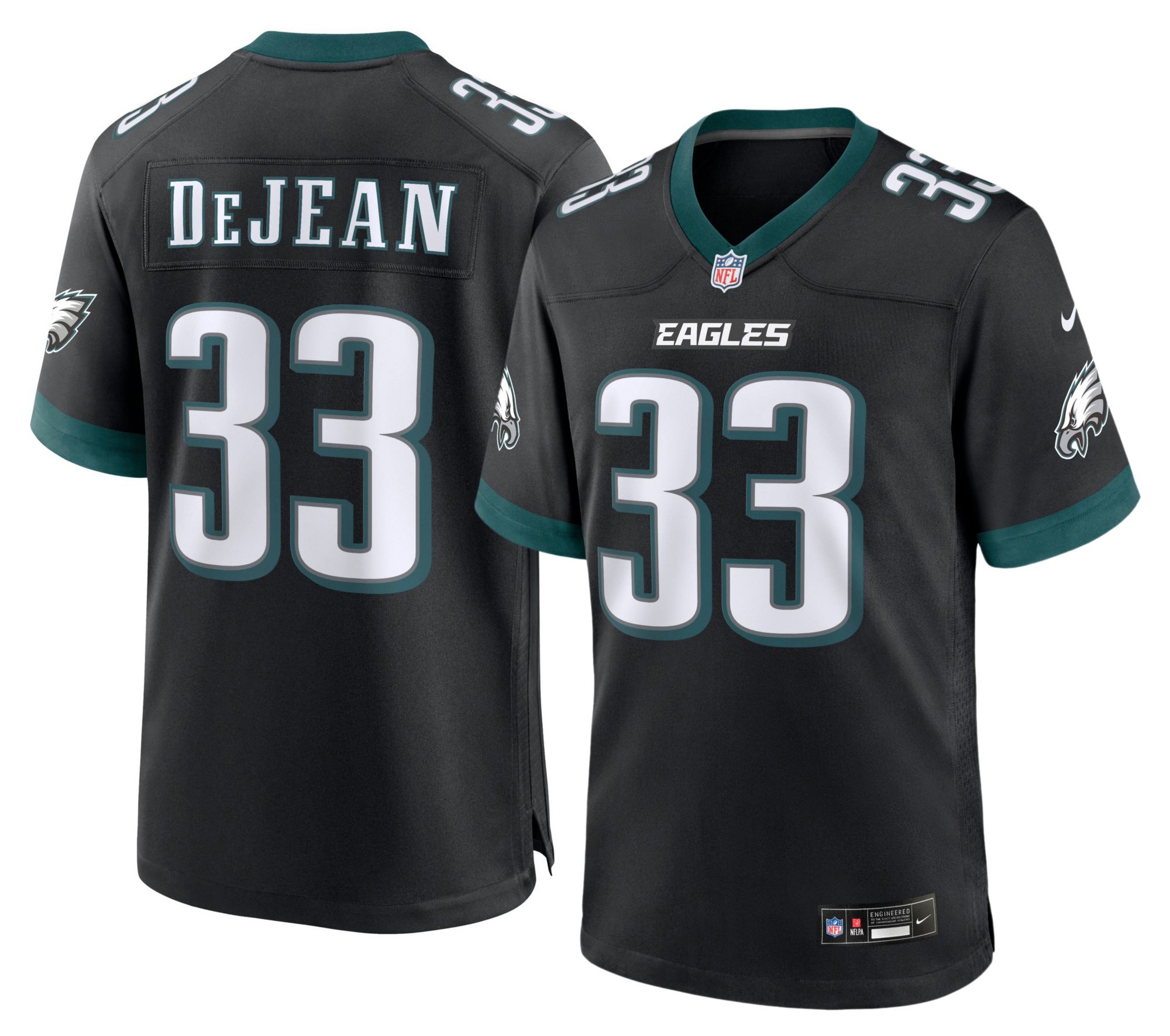 フィラデルフィア・イーグルス DeJEAN ユニフォーム 33 Nike Men's Philadelphia Eagles Cooper DeJean #33 Black Alternate