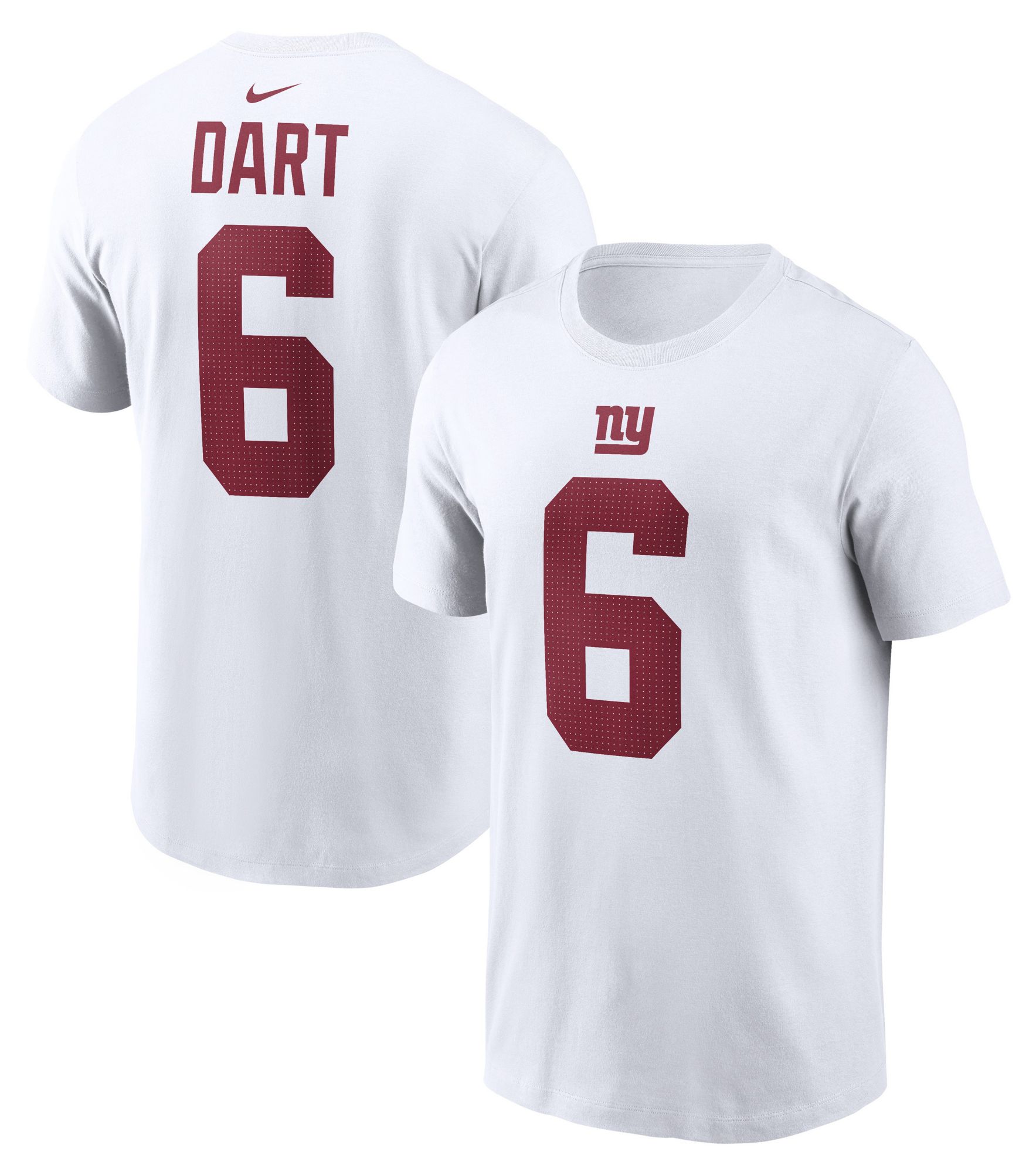 Nike Men's New York Giants White Jaxson Dart #6 T-Shirt | Dick's