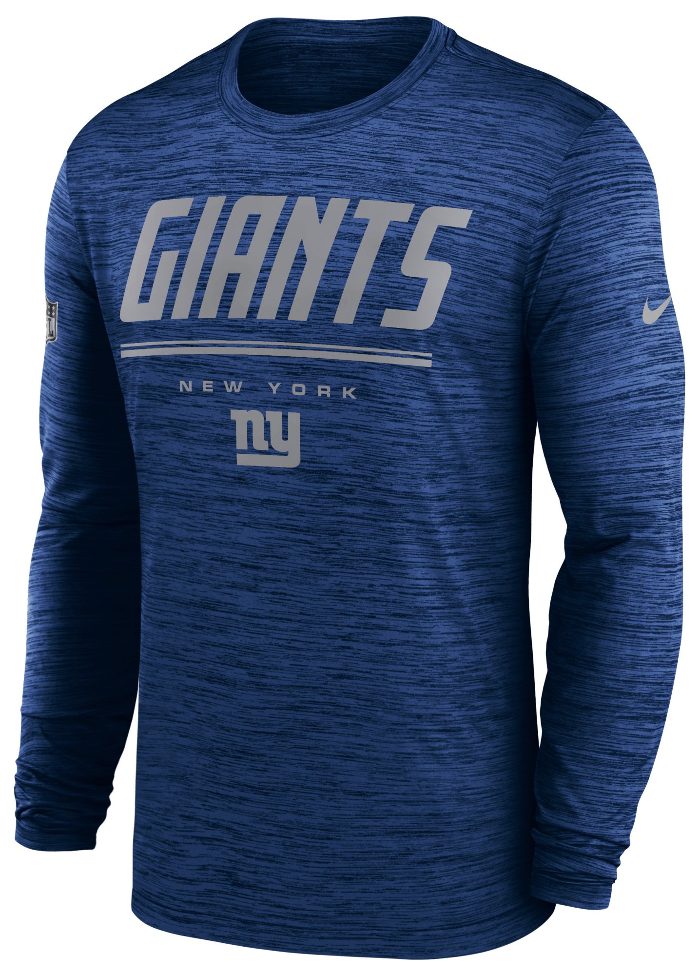 new york giants dress shirt Men's Cutter & Buck Blue New York Giants Helmet Stretch Oxford Long Sleeve  Button-Down Shirt