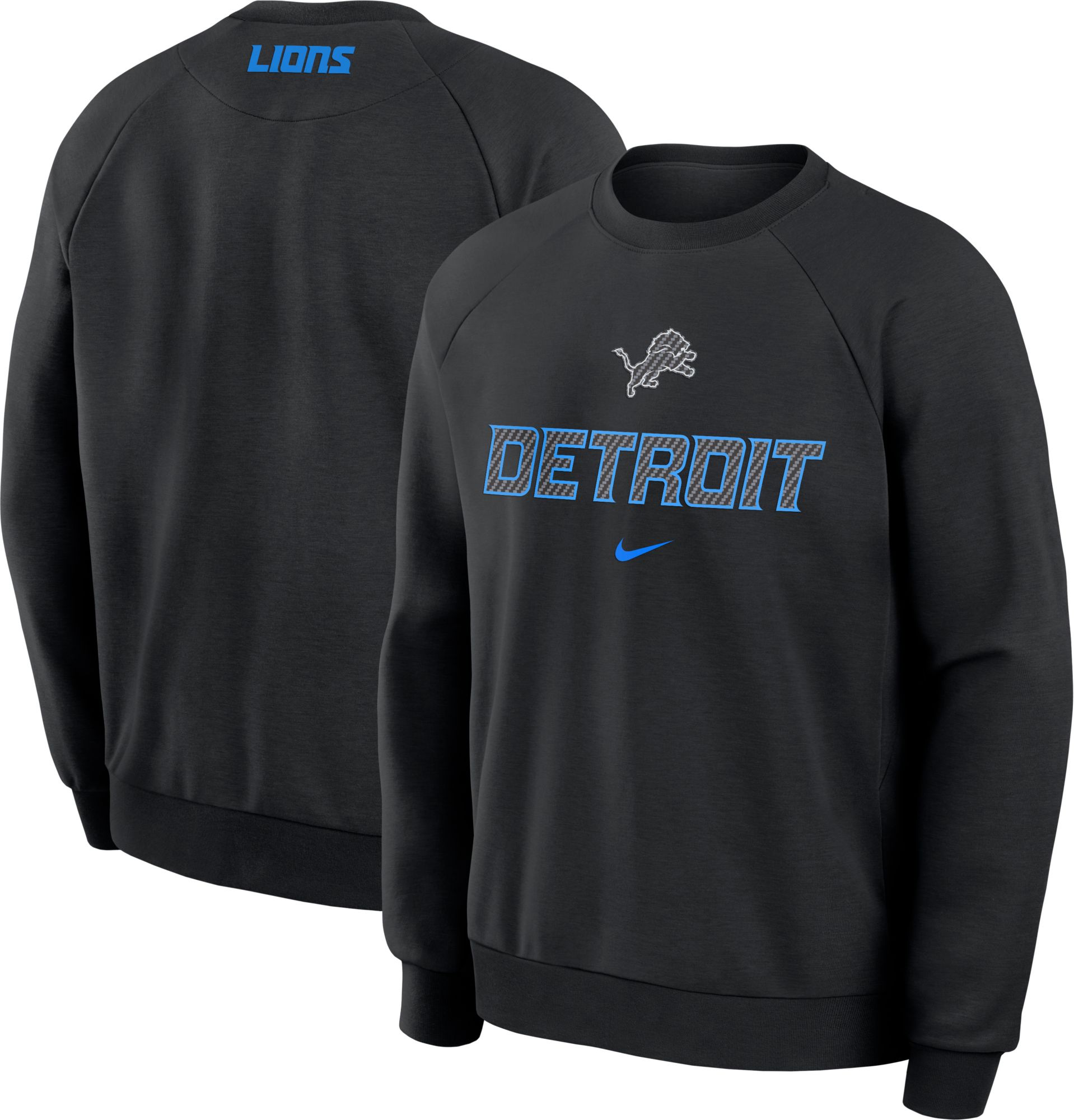 NIKE Lions Vネック プルオーバー XXL 94 Nike Men's Detroit Lions NFL Rivalries Primary Crewneck Sweatshirt
