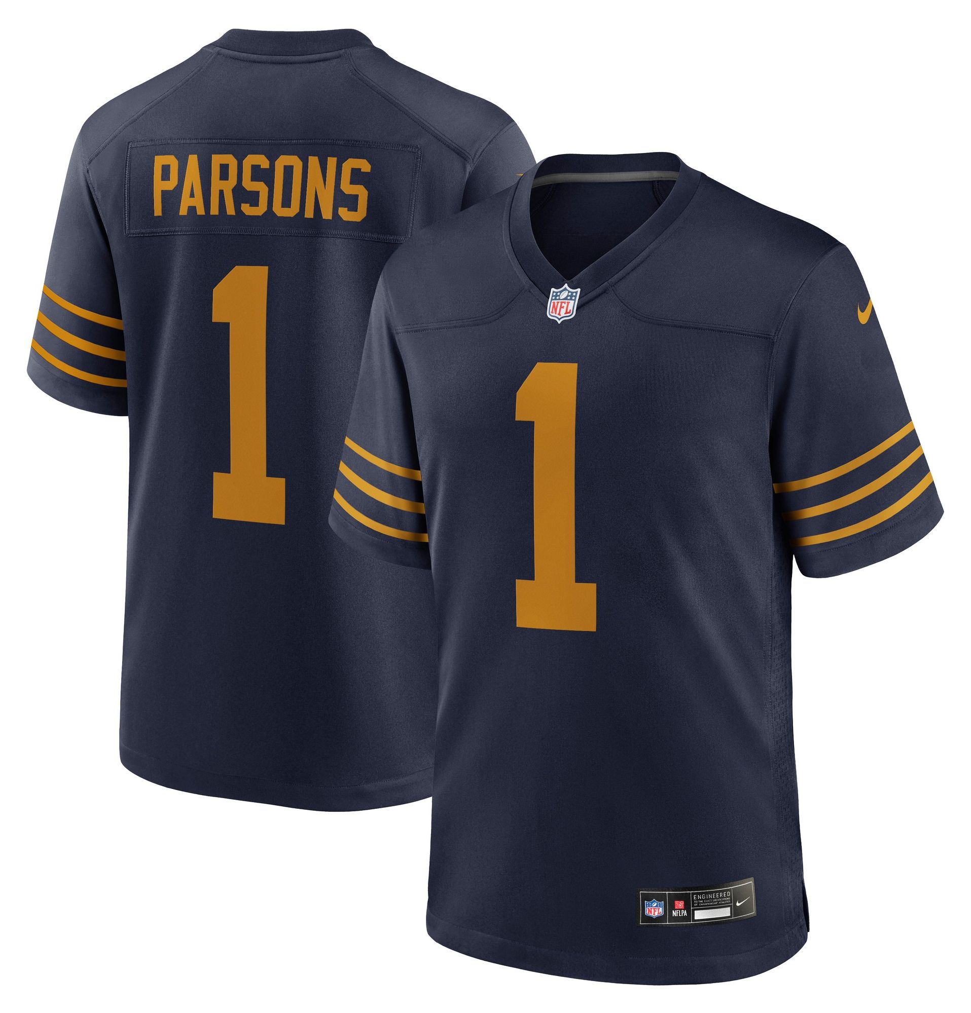 Nike Men's Green Bay Packers Micah Parsons #1 Navy Alternate Game