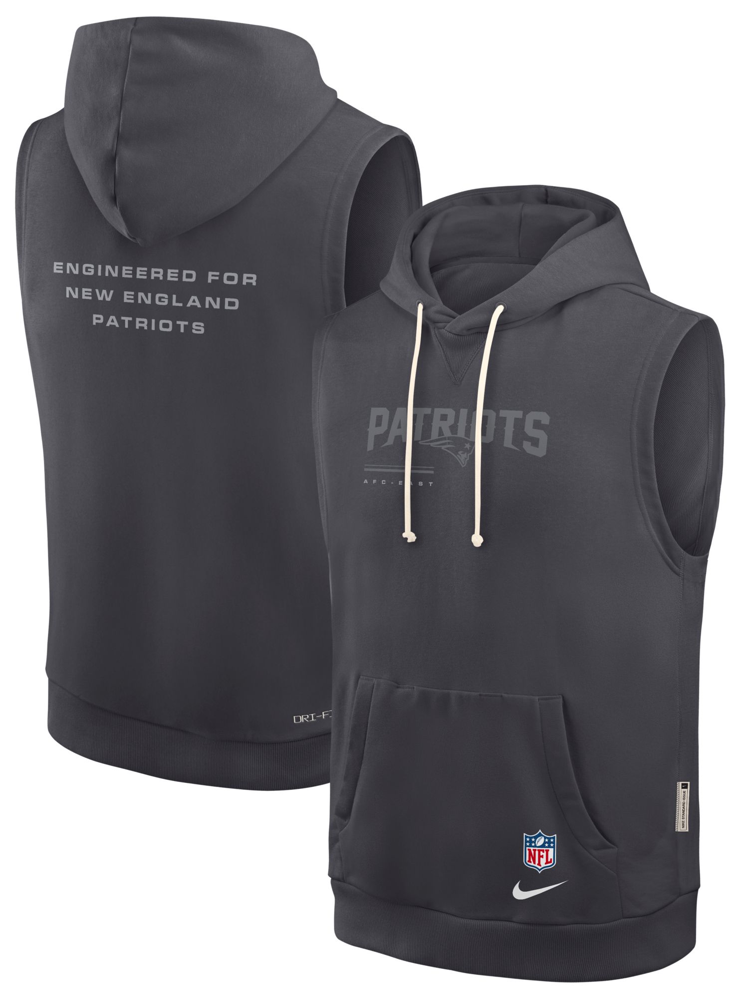 Nike Men's New England Patriots Anthracite Sideline Sleeveless