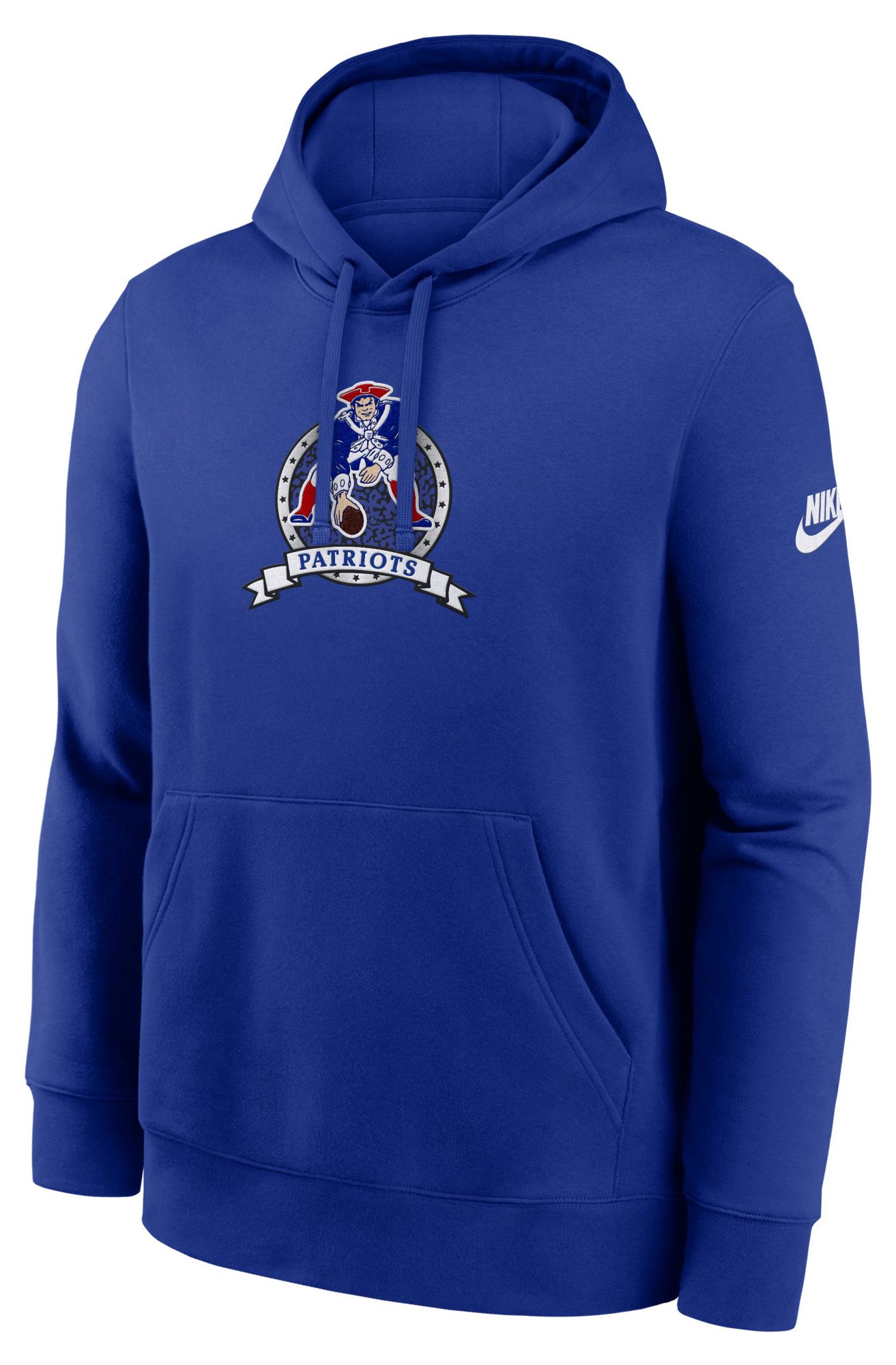 Nike Men's New England Patriots Old Royal Club Fleece Rewind