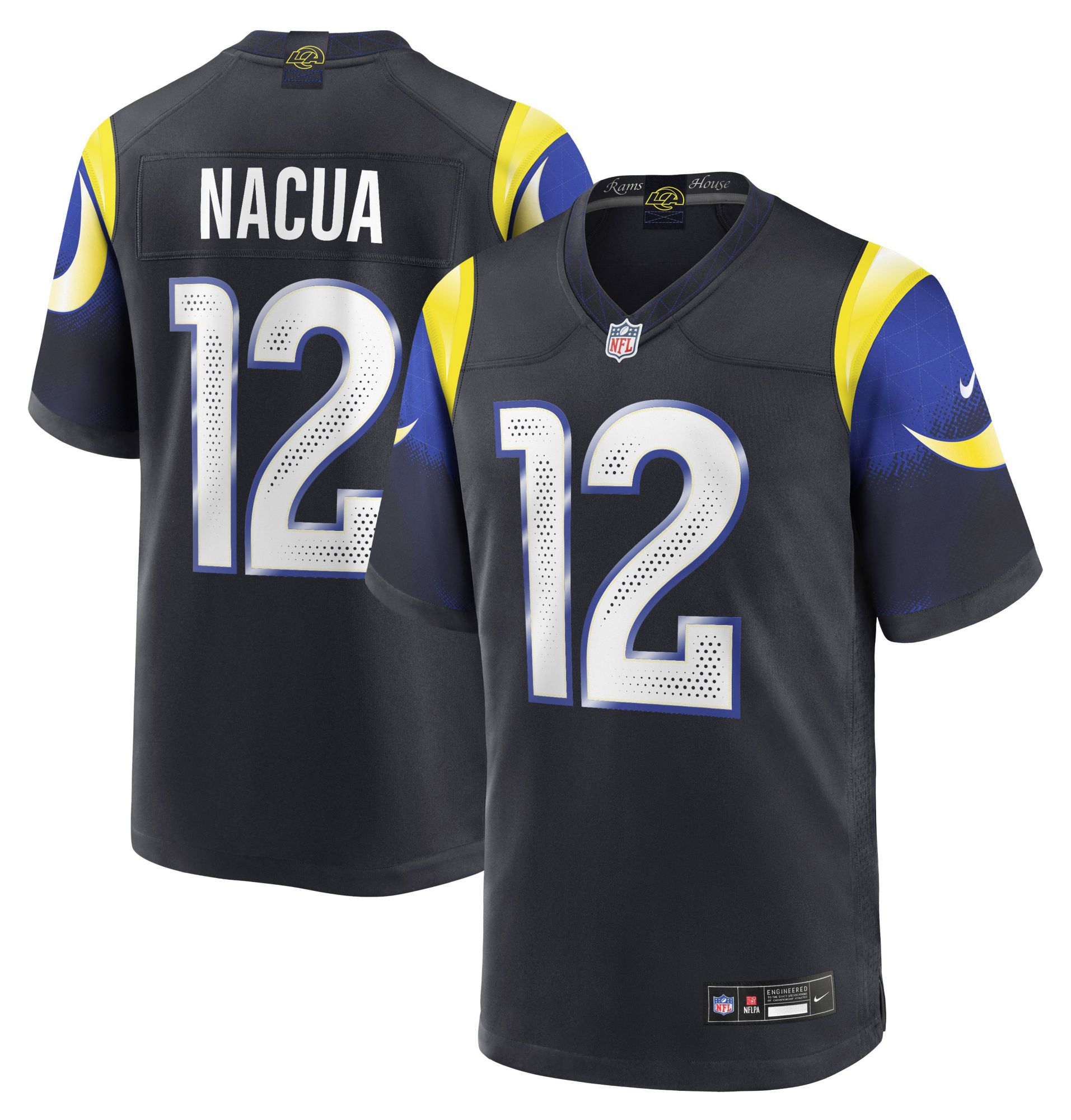 Nike Men's Los Angeles Rams Puka Nacua #12 Blue NFL Rivalries Game