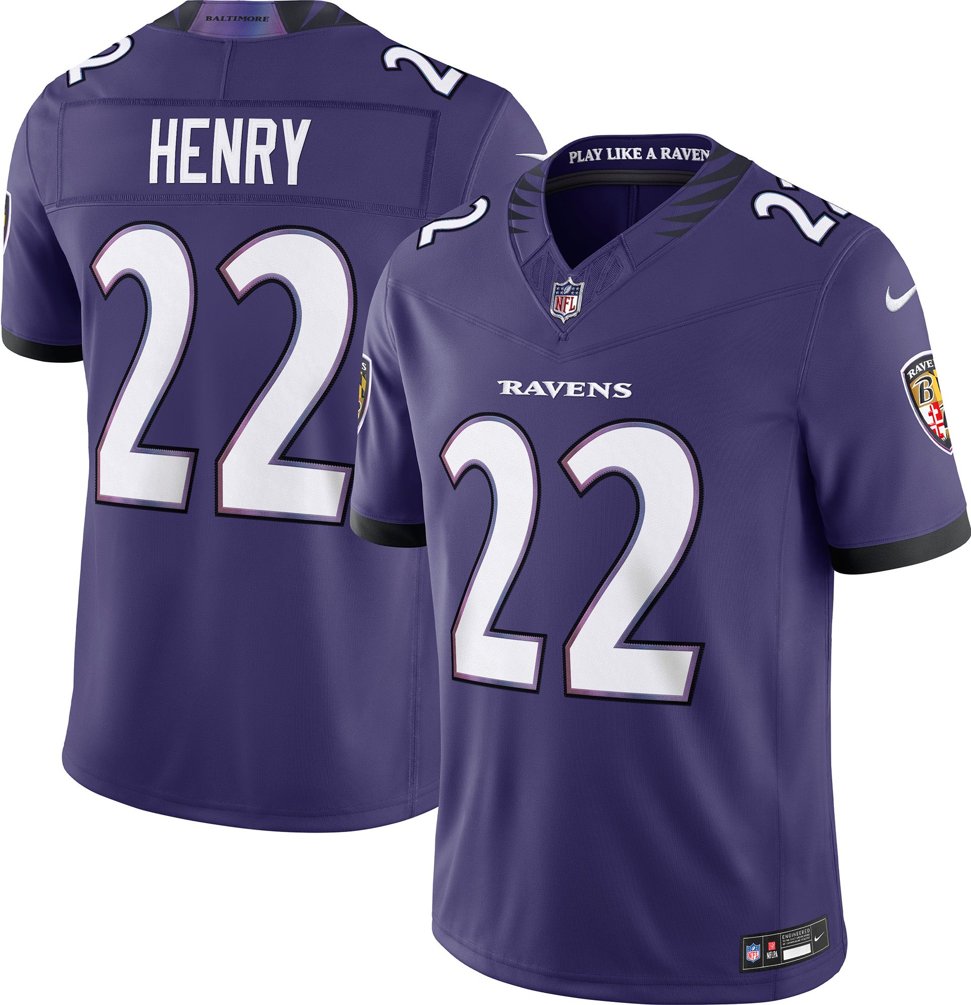 Nike Men's Baltimore Ravens Derrick Henry #22 Purple Home Limited