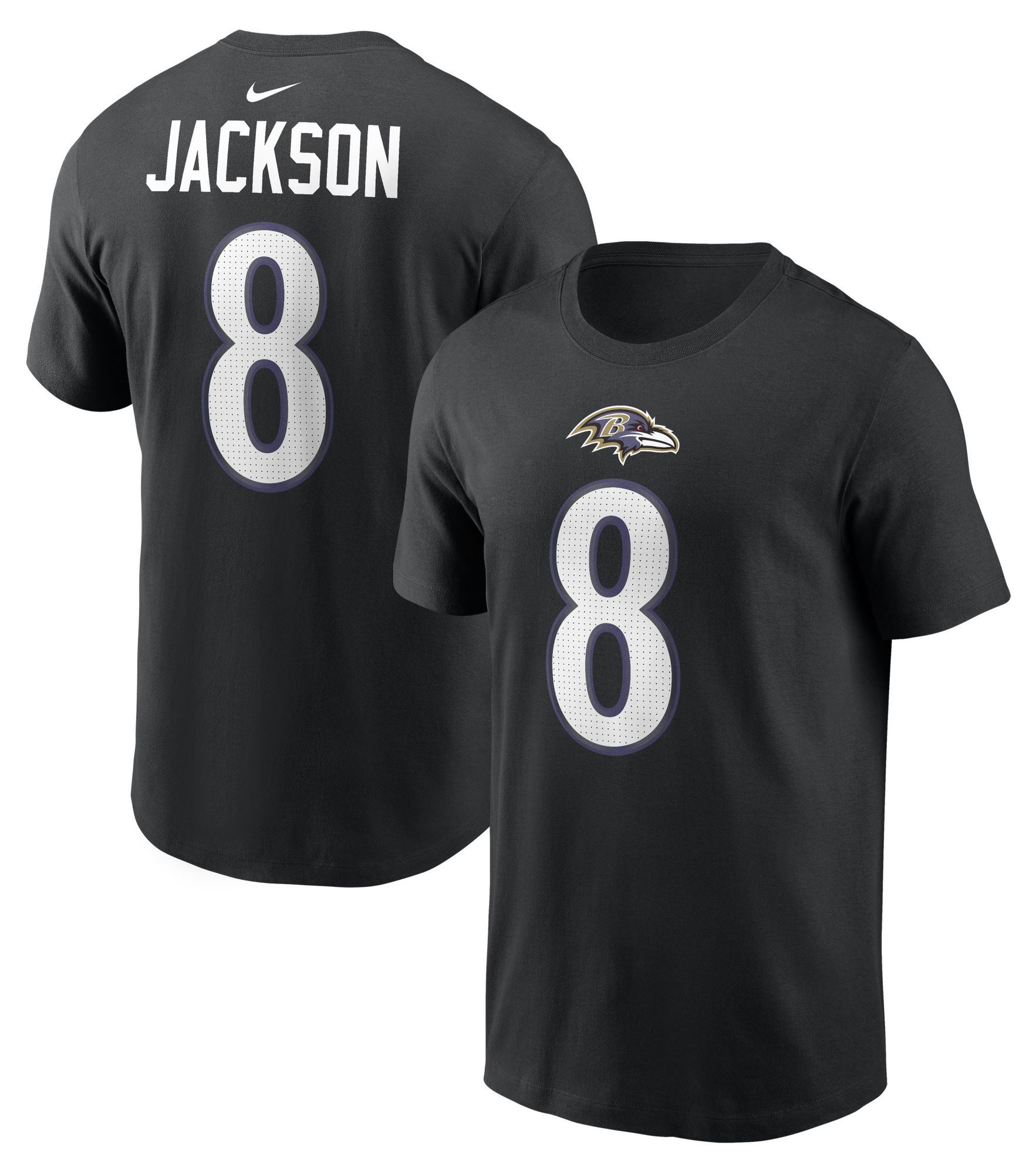 Nike Men's Baltimore Ravens Black Lamar Jackson #8 Alternate T