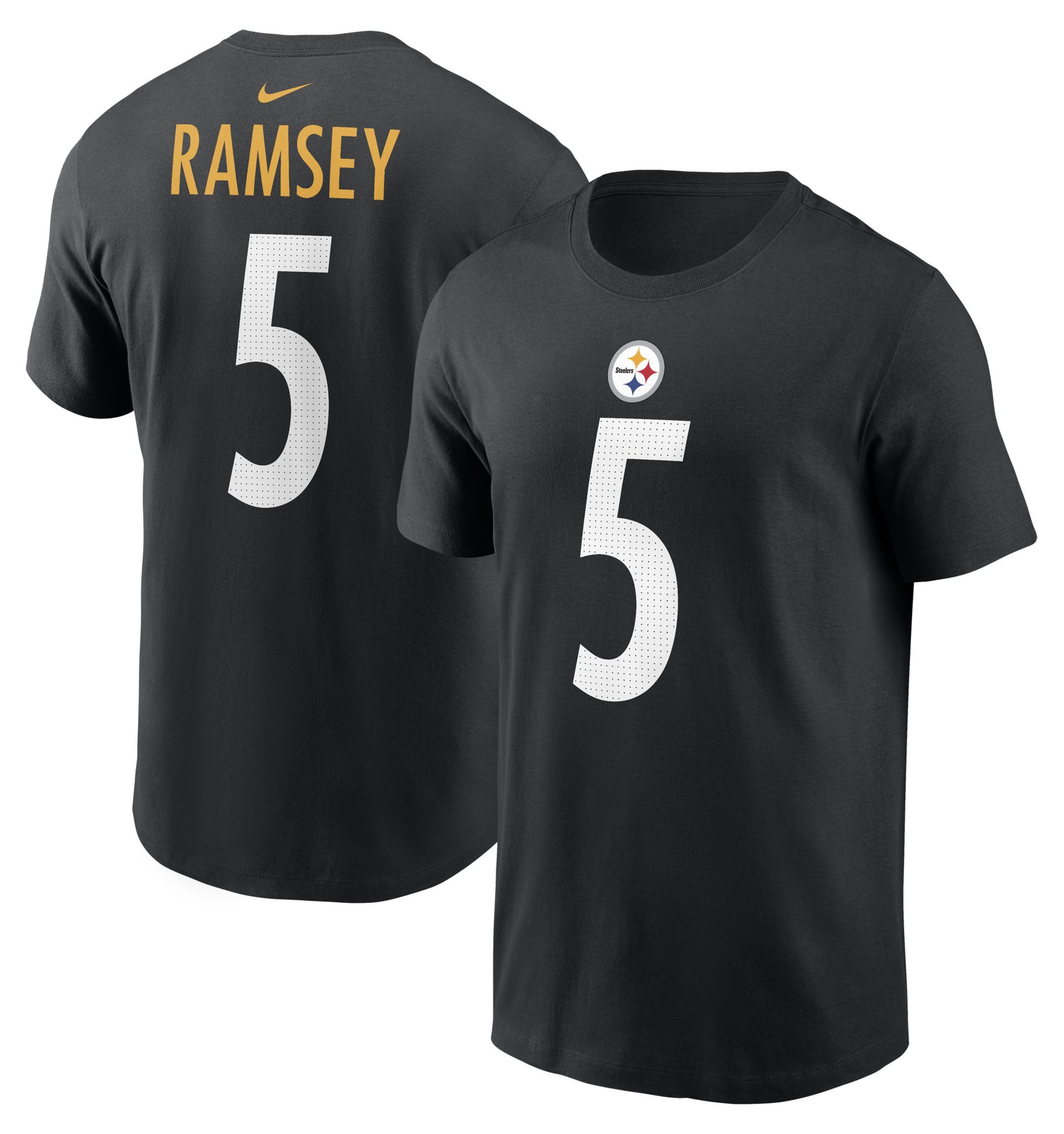 Nike Men's Pittsburgh Steelers Black Jalen Ramsey #5 T-Shirt