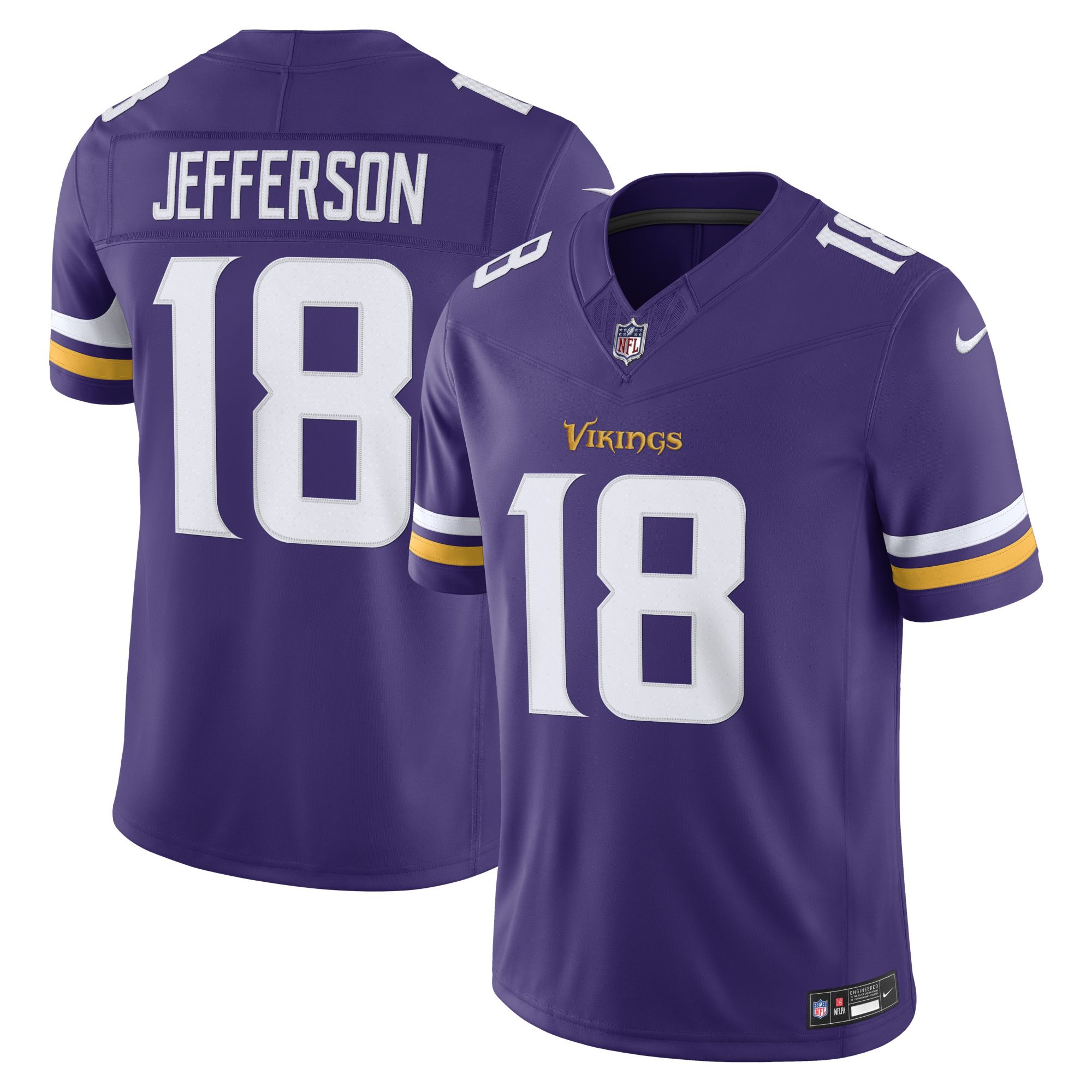 Nike Men's Minnesota Vikings Purple Justin Jefferson #18 Limited