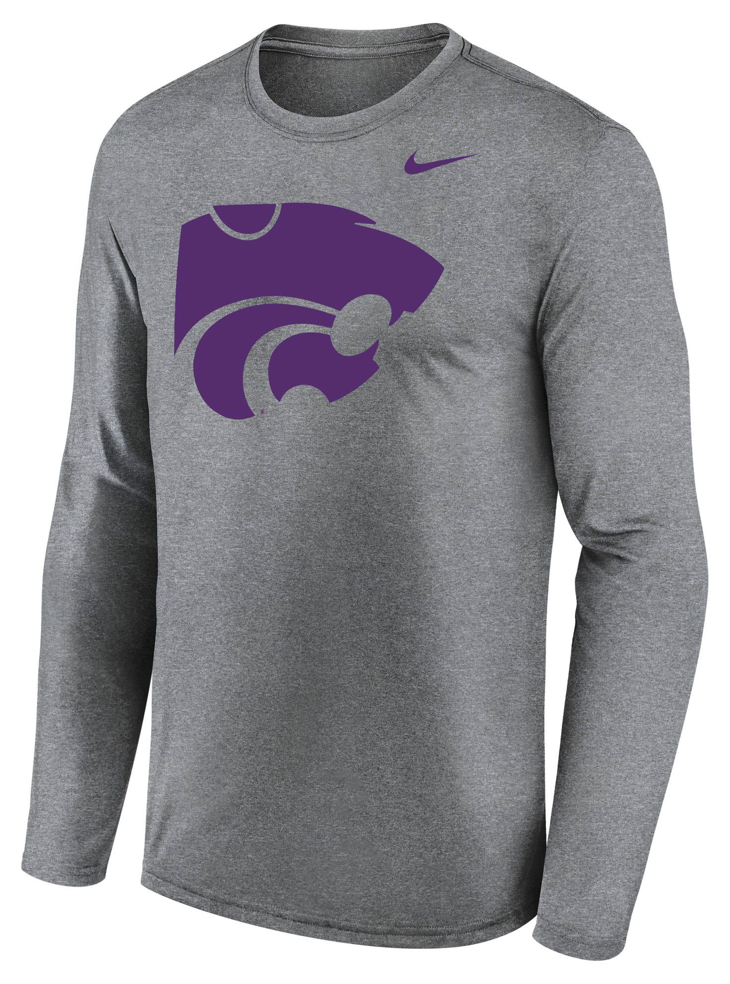 Nike Men's Kansas State Wildcats Gray Legend Long Sleeve Shirt