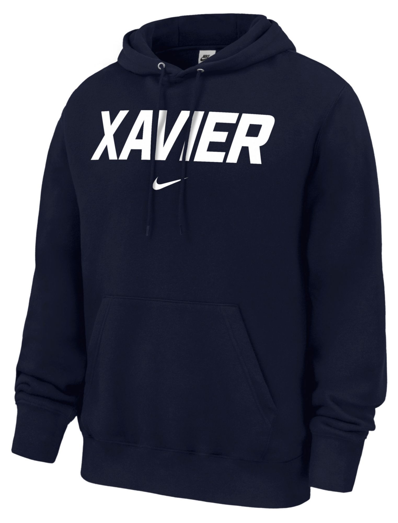 Nike Men's Xavier Musketeers Navy Wordmark Club Hoodie | Dick's