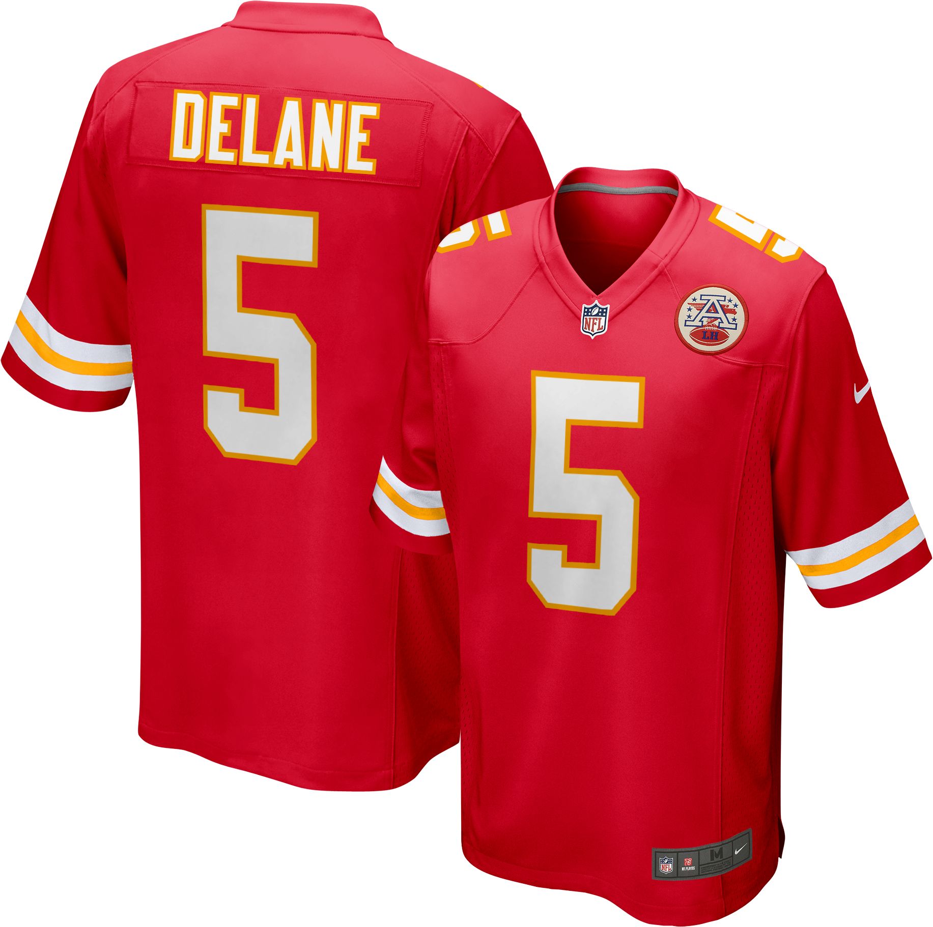Nike Men's Kansas City Chiefs Mansoor Delane #5 Red Home Game