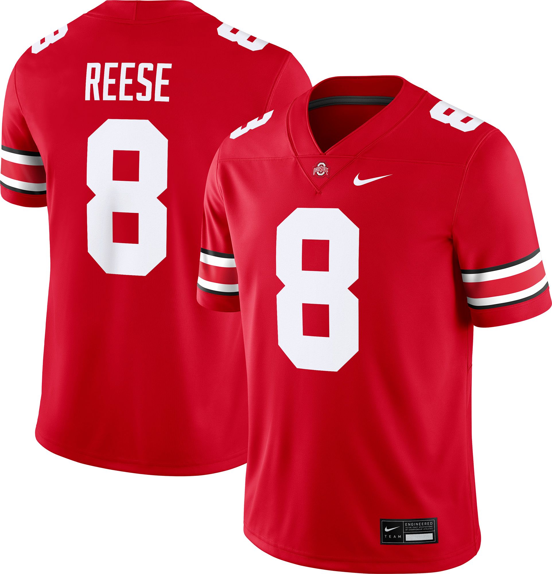 Nike Men's Ohio State Buckeyes Red Arvell Reese #8 Jersey | Dick's