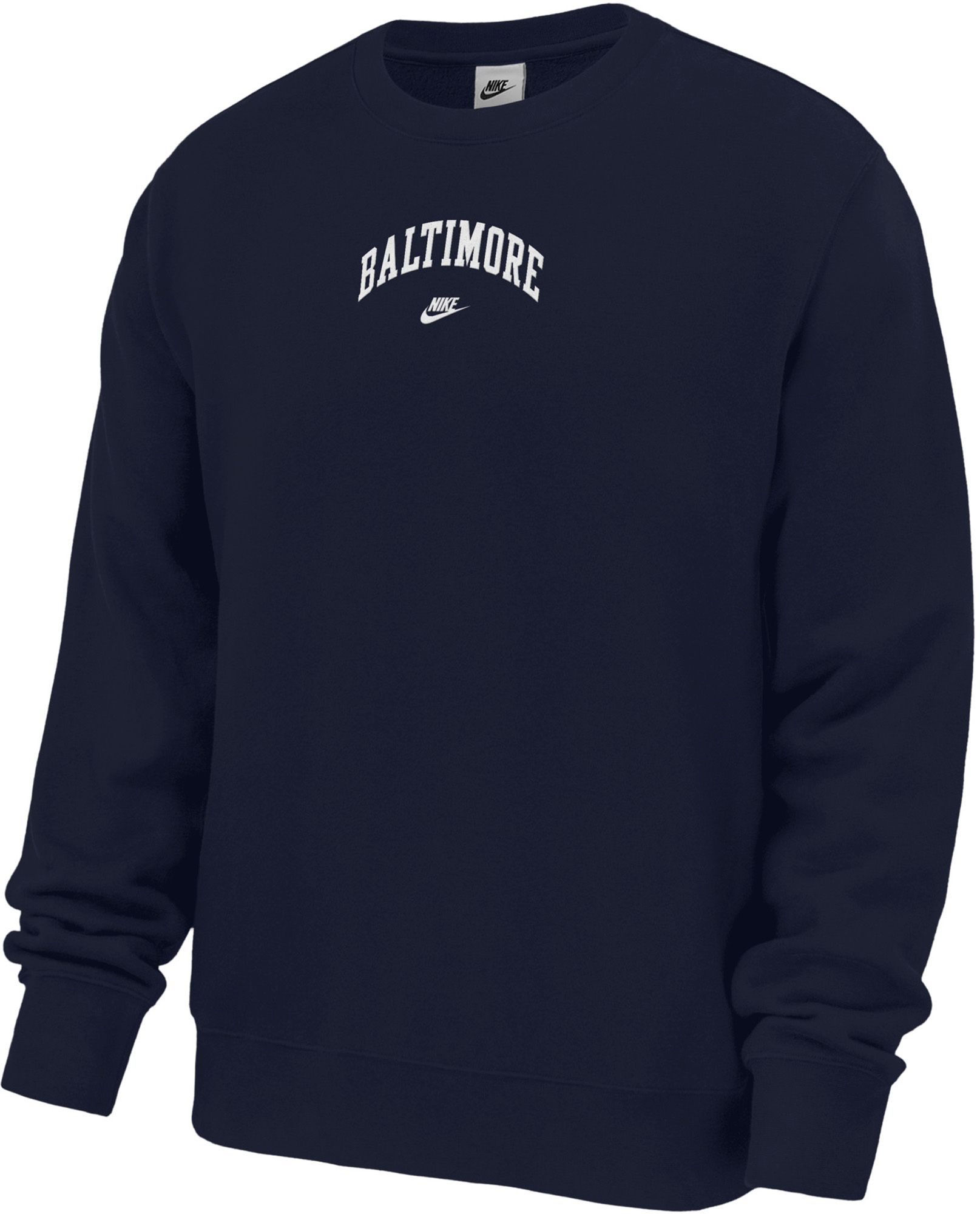 新品　BRIEFING WS WARM LOGO LINE CREWNECK Nike Men's Baltimore Arch Club Fleece Crewneck Sweatshirt | Dick's