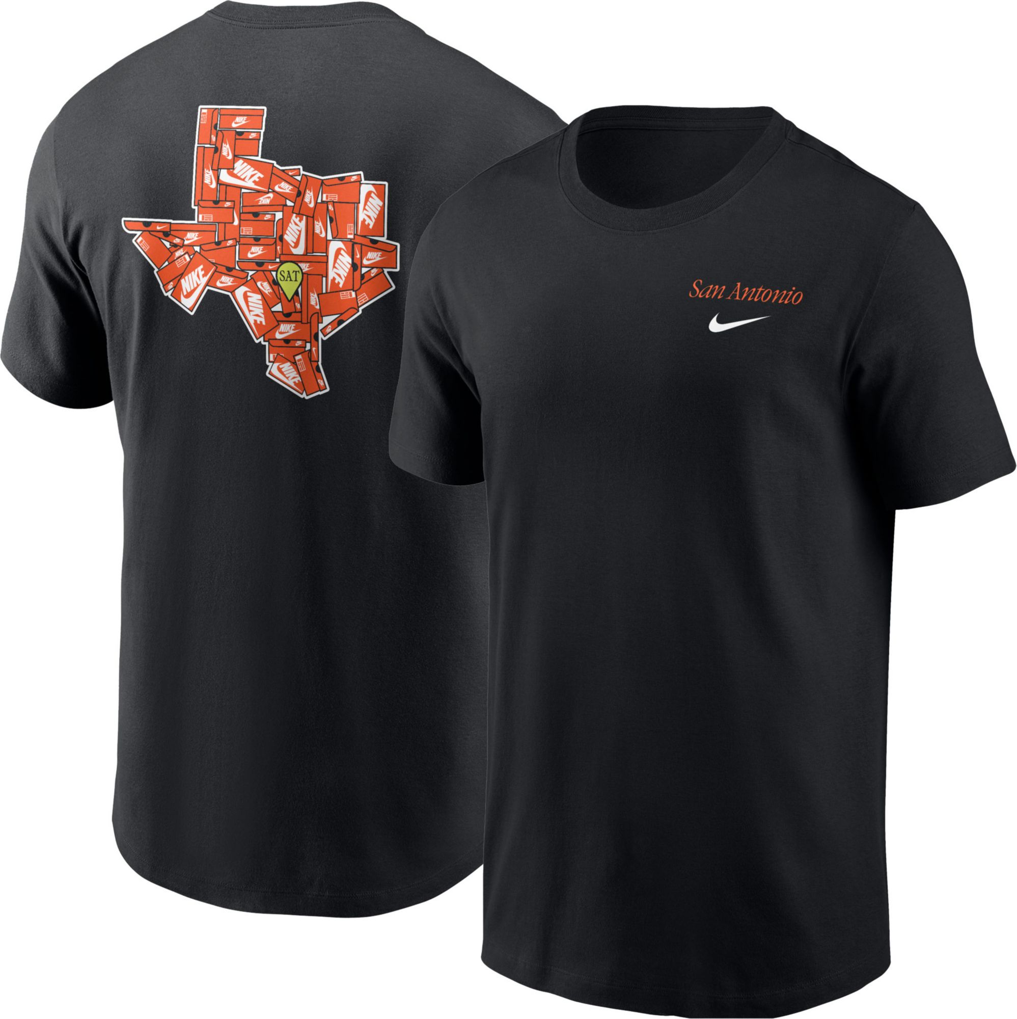 NIKE バスケ 日本代表 非売品 シャツ 希少 SoftBank 日本生命 Nike Men's San Antonio Black Core Cotton Shoebox T-Shirt | Dick's