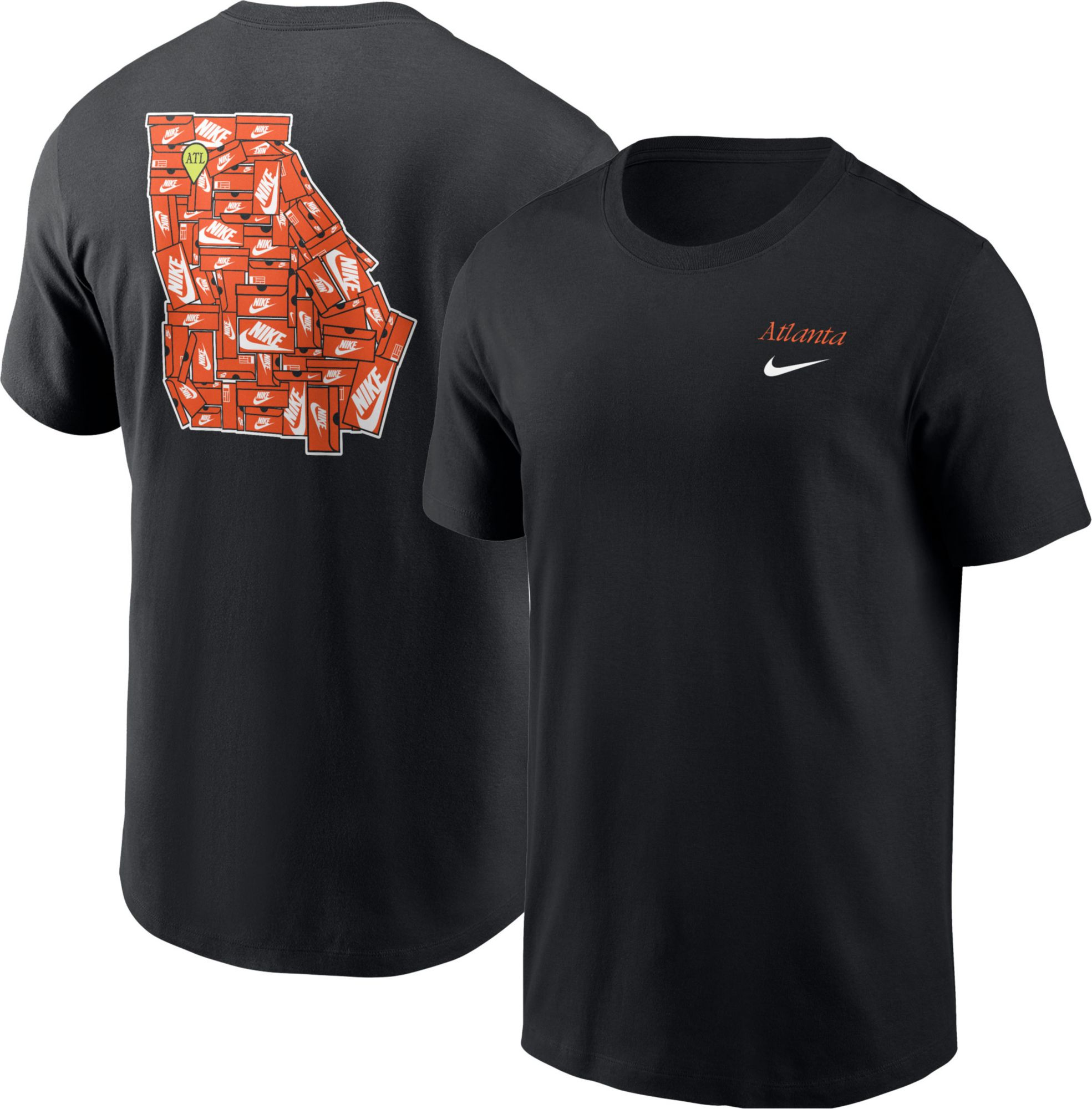 NIKE リンゴロゴTシャツと黒パンツセット Nike Men's Atlanta Black Core Cotton Shoebox T-Shirt | Dick's