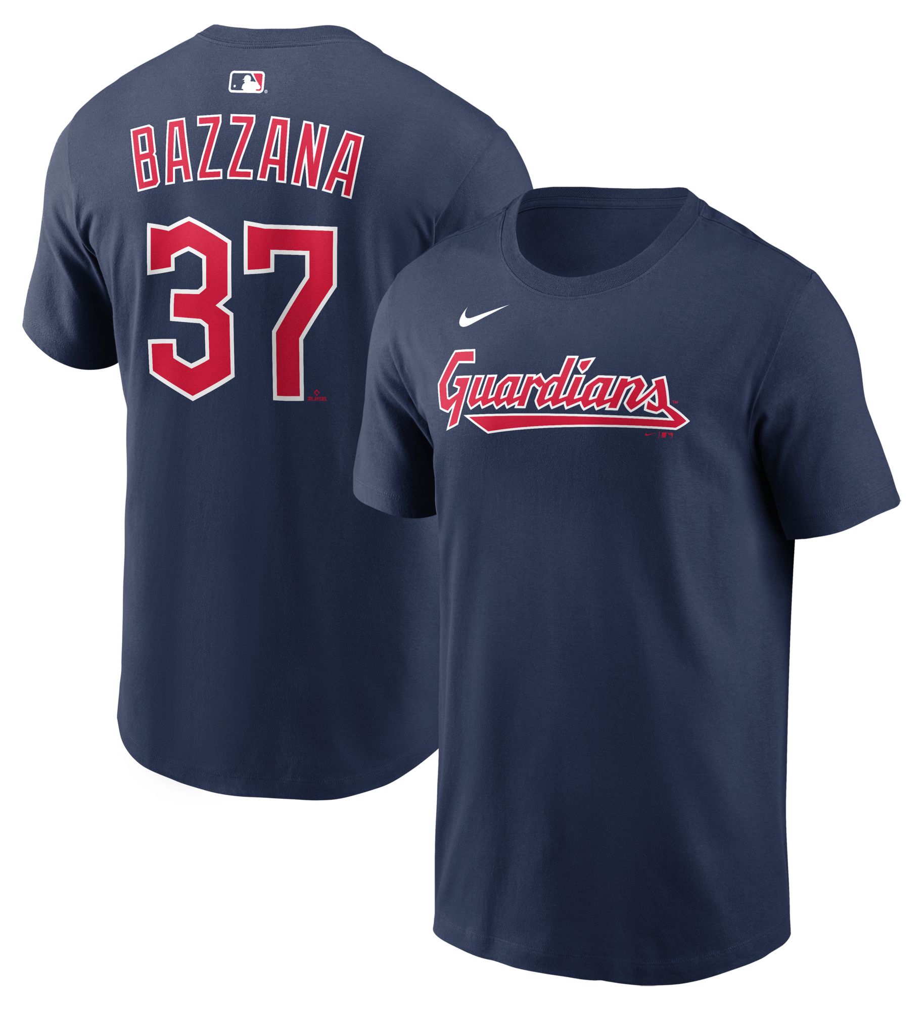Nike Men's Cleveland Guardians Navy Travis Bazzana #37 Home T