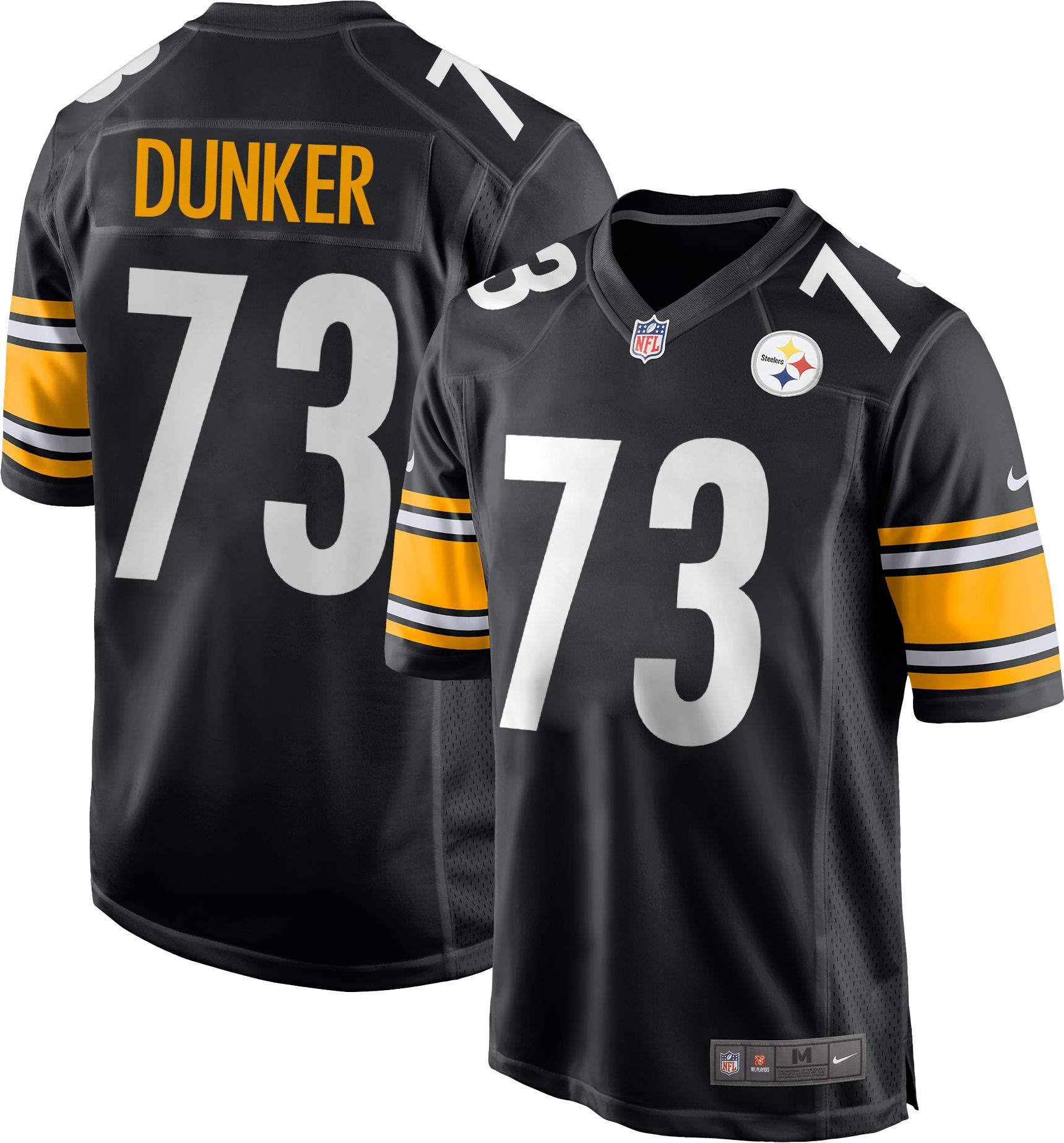Nike Men's Pittsburgh Steelers Black Gennings Dunker #73 Game