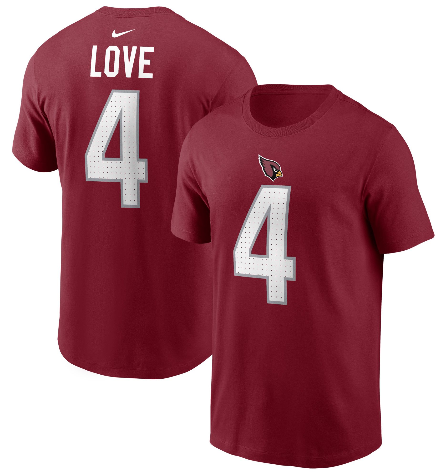 Nike Men's Arizona Cardinals Red Jeremiyah Love #4 T-Shirt