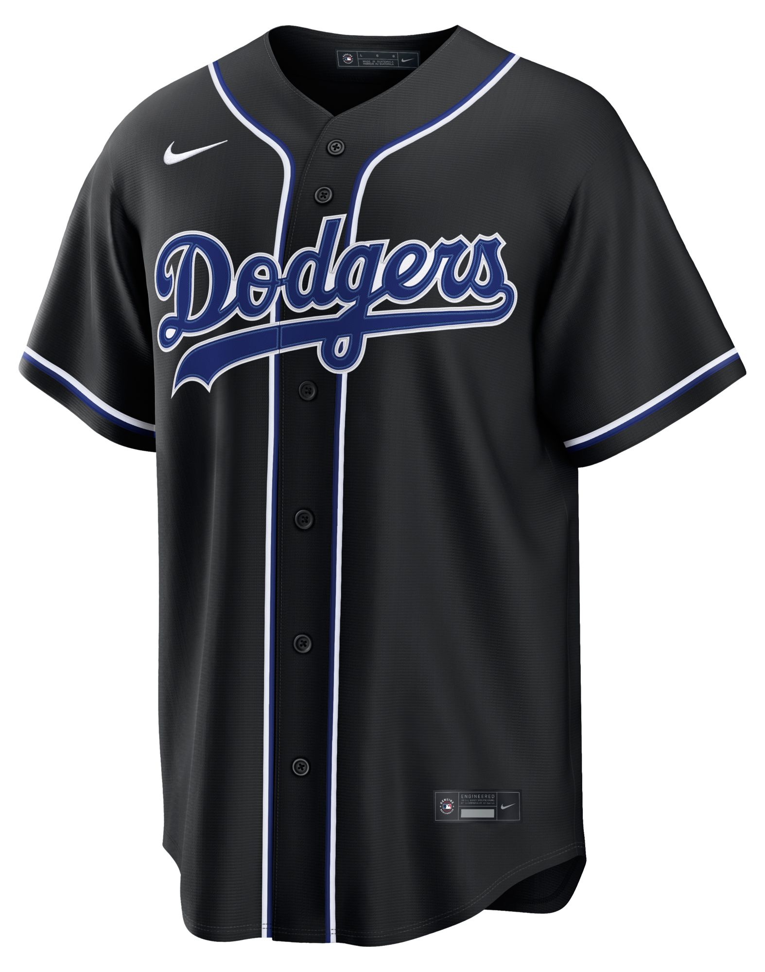 Nike Men's Los Angeles Dodgers Black Blank Carbon Replica Jersey