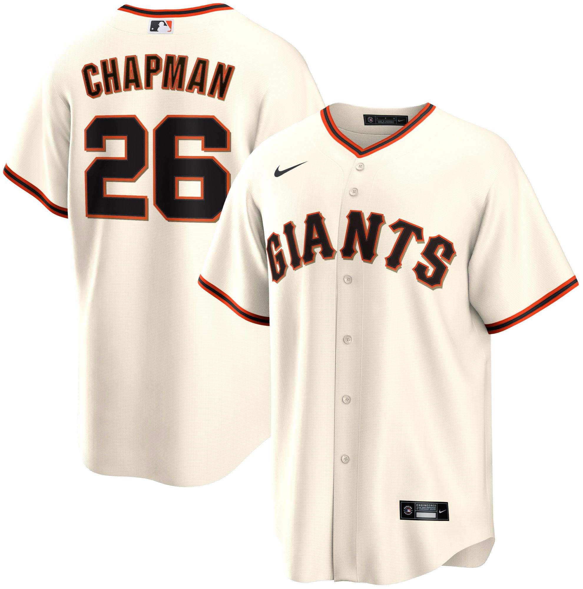 Nike Men's San Francisco Giants Matt Chapman #26 Cream Home