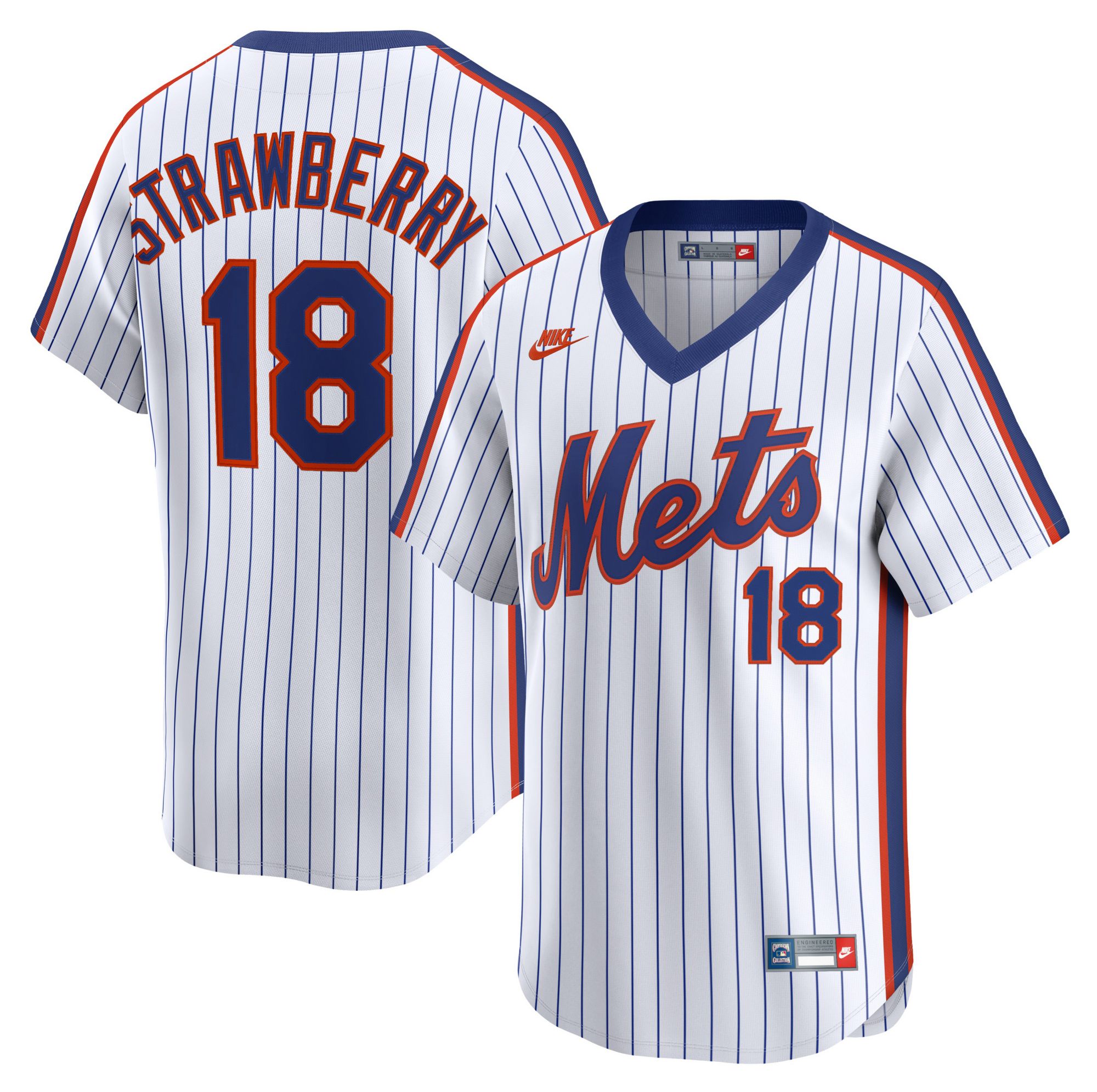 柏田　メッツ　シャツ　Mets KASHIWADA 18 M アメリカ製　巨人 Nike Men's New York Mets White Darryl Strawberry #18 Cooperstown