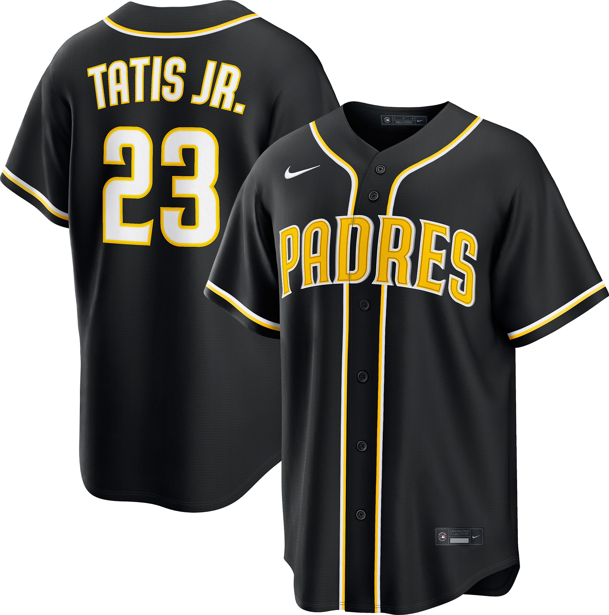 TATIS JR.　レプリカ ユニフォーム ナイキ Nike Men's San Diego Padres Black Fernando Tatis Jr. #23 Carbon